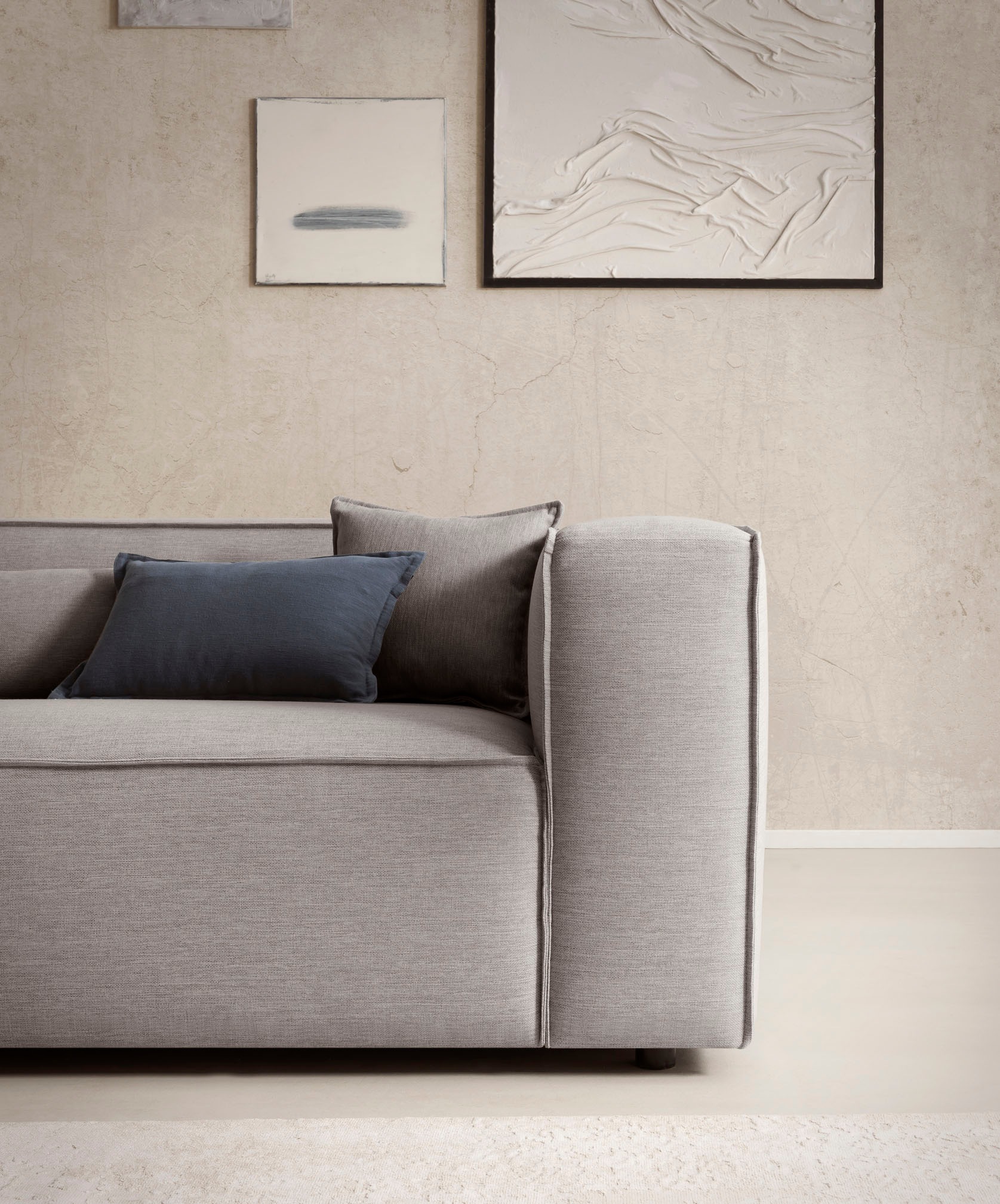 LeGer Home by Lena Gercke Polsterecke »PIARA XXL, L-Form mit Schlaffunktion, Big-Sofa in Cord o. Leinenoptik«, Hocker stellbar zum Schlafsofa (Krokodilverbinder), tiefe Sitzfläche