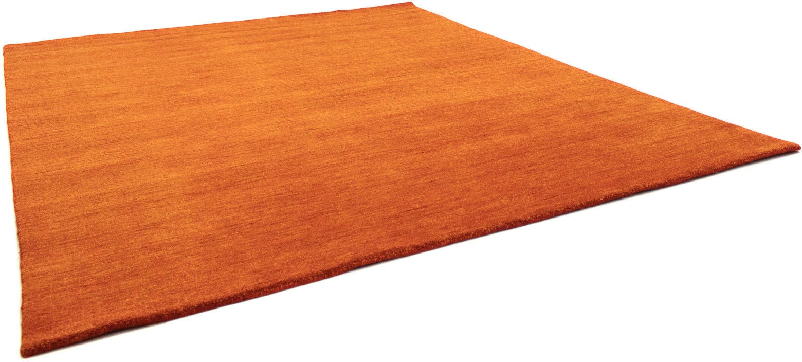 morgenland Wollteppich »Uni - Gabbeh Teppich - Softy«, rechteckig, 1,6 mm Höhe, Gabbeh Optik, Uni Farben, reine Wolle, sehr weicher Flor, Wohnzimmer