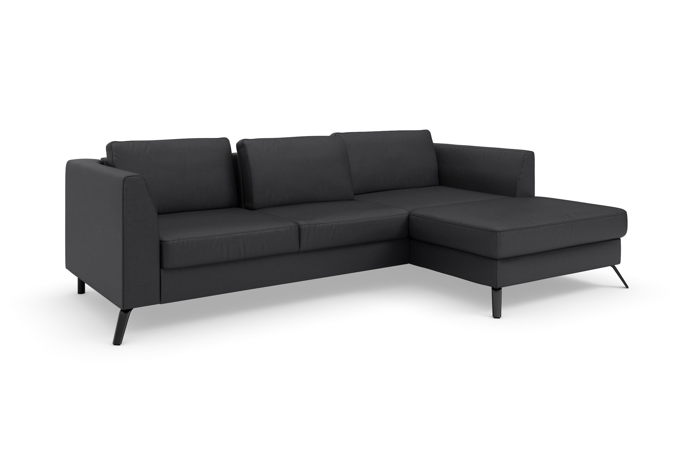 sit&more Ecksofa »Olsen L-Form«, inklusive Sitztiefenverstellung, wahlweise mit Bettfunktion, 15cm hoch