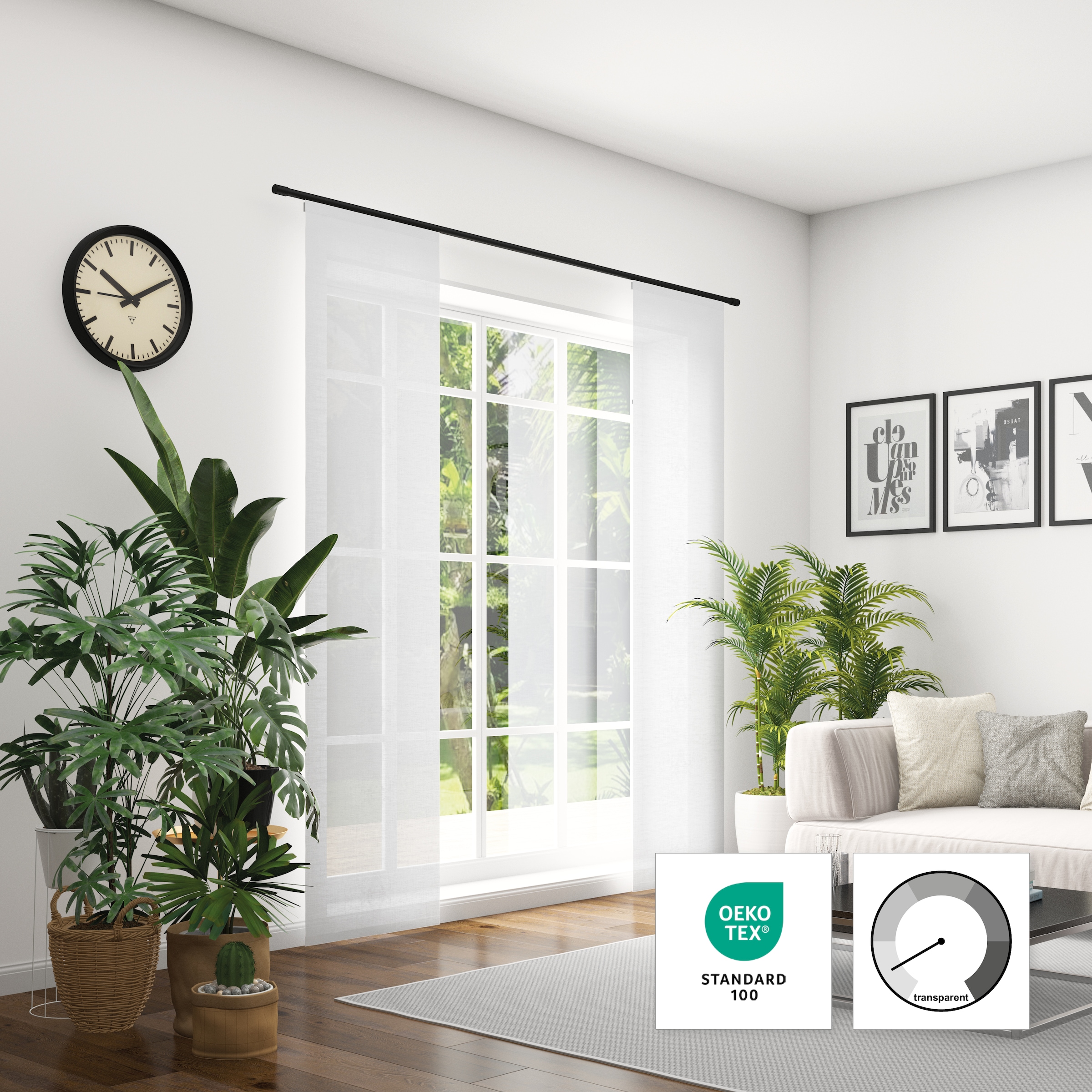 Neutex for you! Schiebegardine »Allure« Klettband 1 Stk. tlg. HxB: 245x60, inkl. Befestigungszubehör