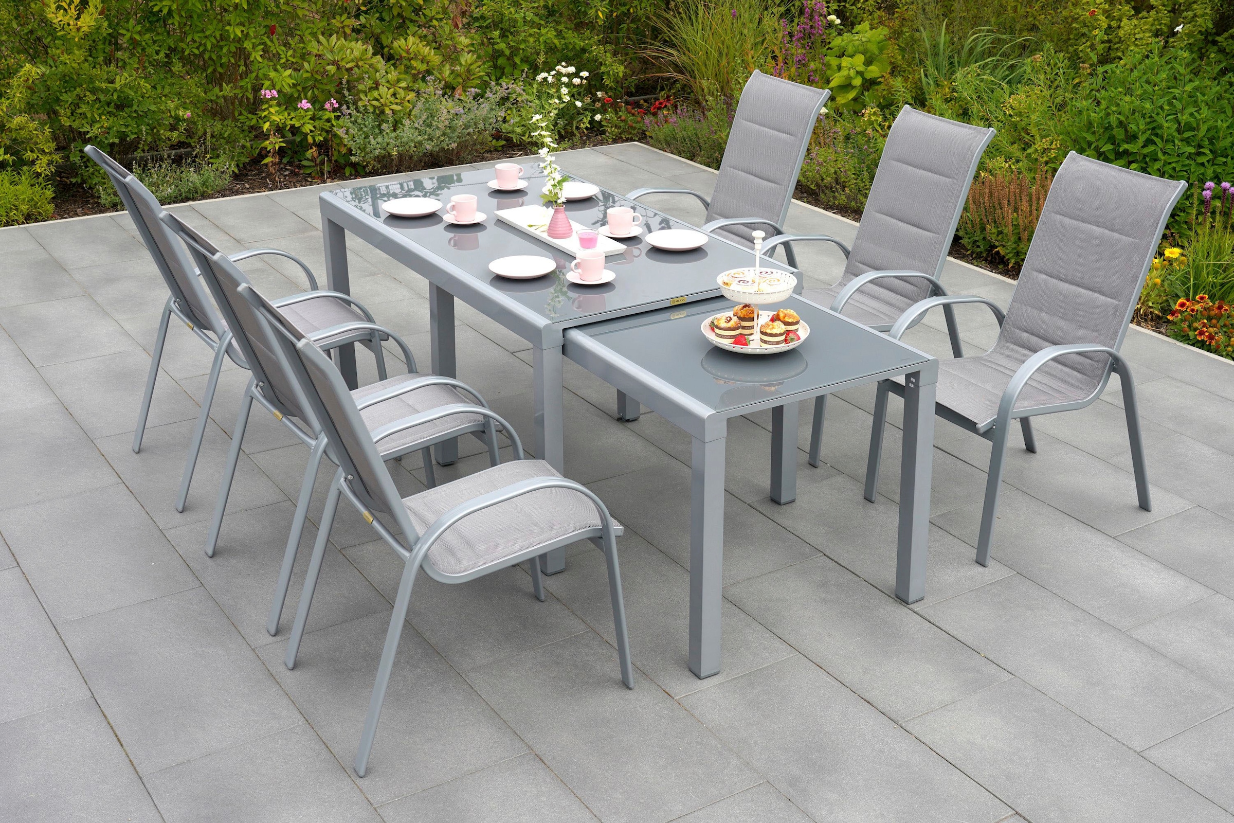 MERXX Garten-Essgruppe »Amalfi di Lusso« 8 Stk. tlg. mit 6 Sesseln und vers günstig online kaufen