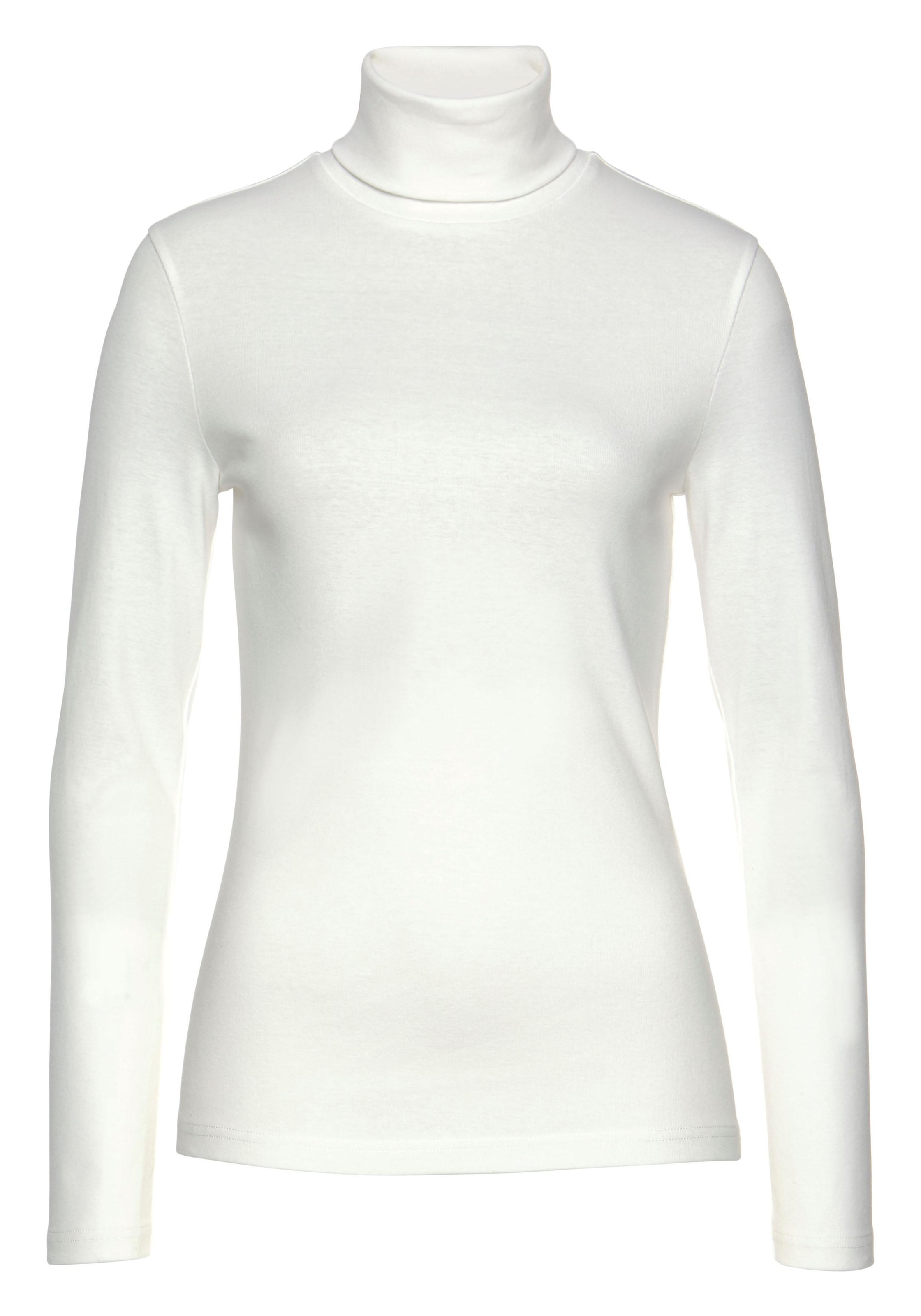 Flashlights Rollkragenshirt, (2er-Pack), Langarm, sehr figurbetont, aus Feinrippstoff, aus 100% Baumwolle