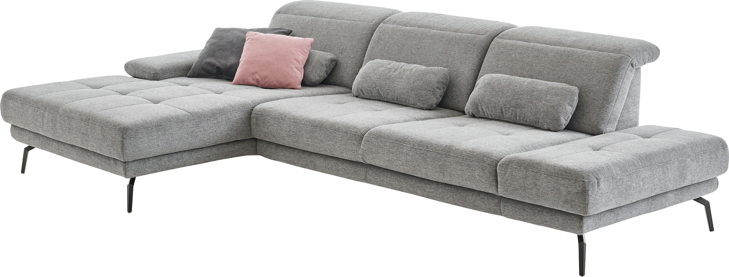 Die PlanBar Ecksofa »MP-IN20126 L-Form«, mit Kopfteilverstellung, optional Sitztiefen- & Armteilverstellung