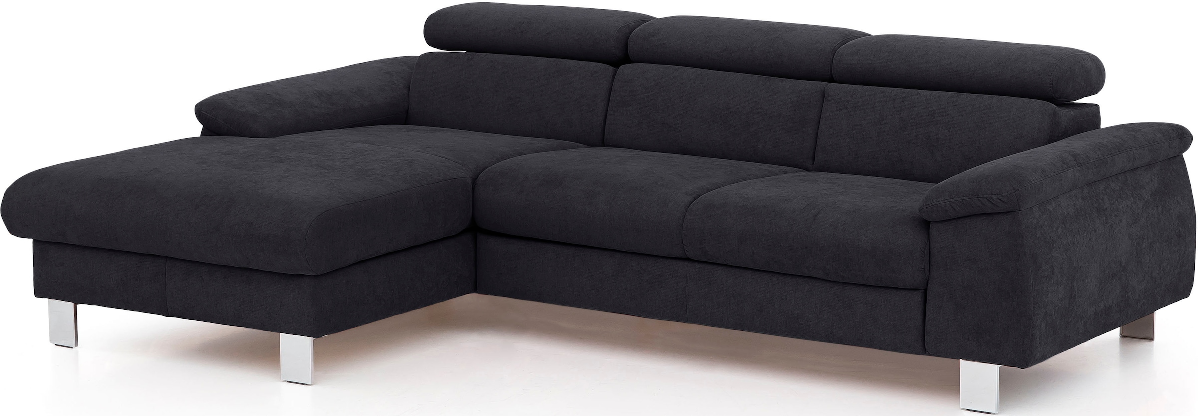 COTTA Ecksofa »Komaris L-Form, B: 244 cm« mit Kopfteilverstellung, optional Bettfunktion, Bettkasten & Licht