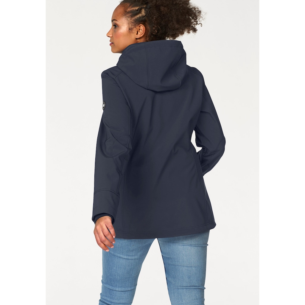 Polarino Softshelljacke, mit Kapuze