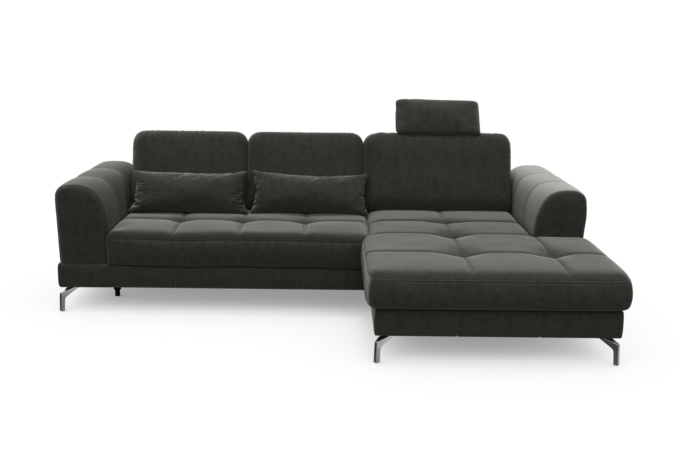 sit&more Ecksofa »Bendigo L-Form«, inklusive Sitztiefenverstellung, Bodenfreiheit 12 cm, in 2 Fußfarben
