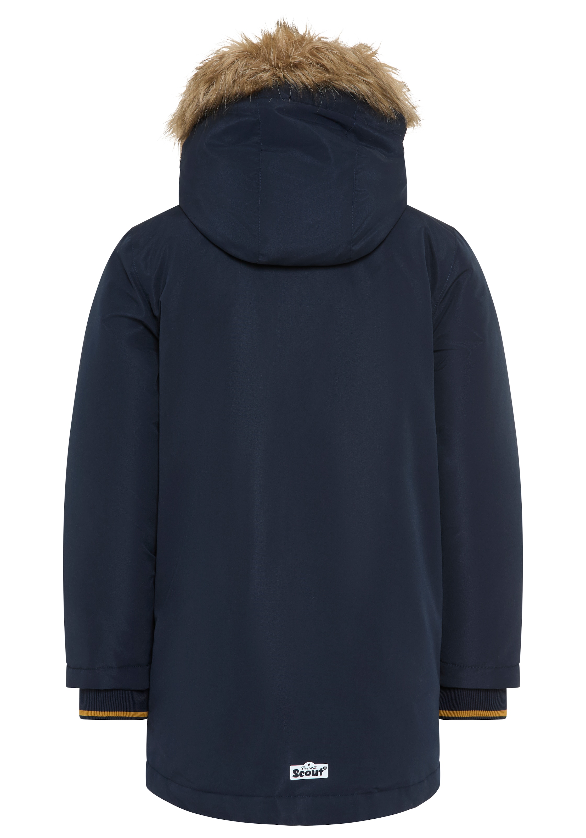 Scout Outdoorjacke »Parka mit Fellkragen - NEU von SCOUT« mit Kapuze mit Kapuze und abnehmbaren Kapuzendetails, mit Fleecefütterung
