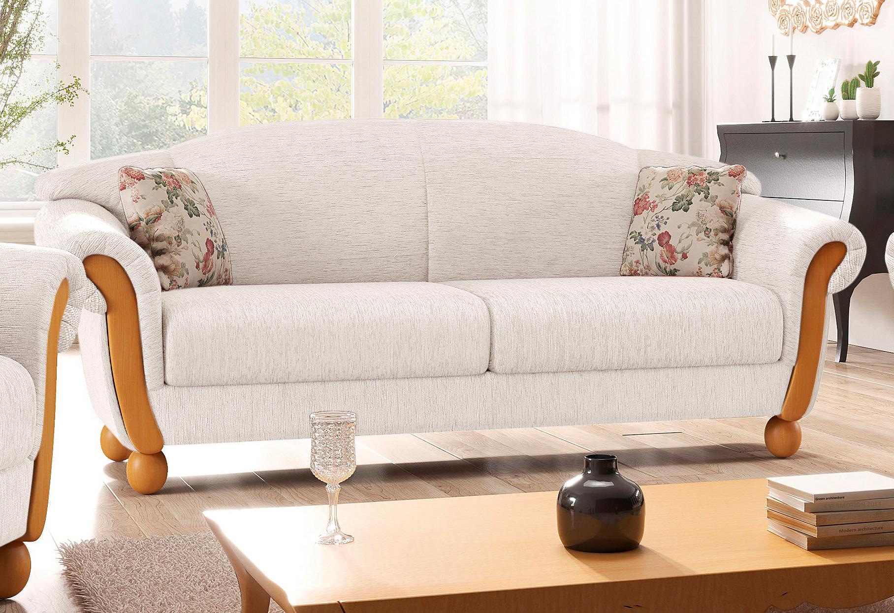 Home affaire 3-Sitzer »Milano, bequemes Sofa mit geschwungenen Armlehnen, L günstig online kaufen