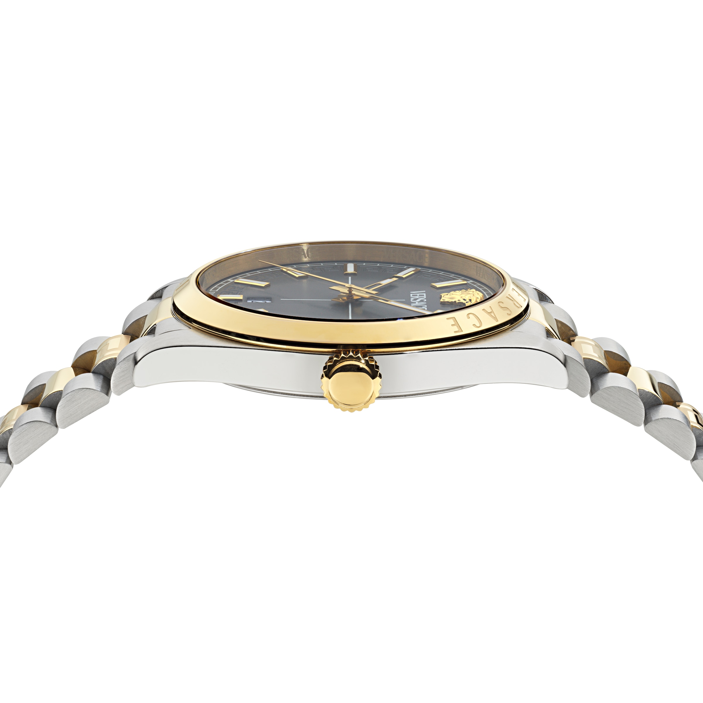 Versace Quarzuhr »MILLENYIUM GENT« Armbanduhr, Damenuhr, Herrenuhr, Swiss Made, Edelstahlarmband, analog