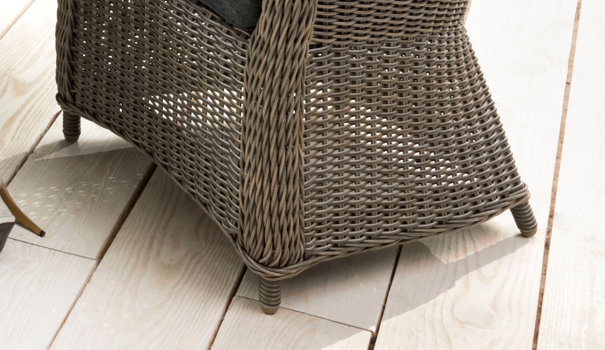 Destiny Garten-Essgruppe »MALAGA LUNA« 4x Sessel, 1x Tisch, inkl. Auflagen, 13 Stk. tlg. Aluminium, Polyrattan