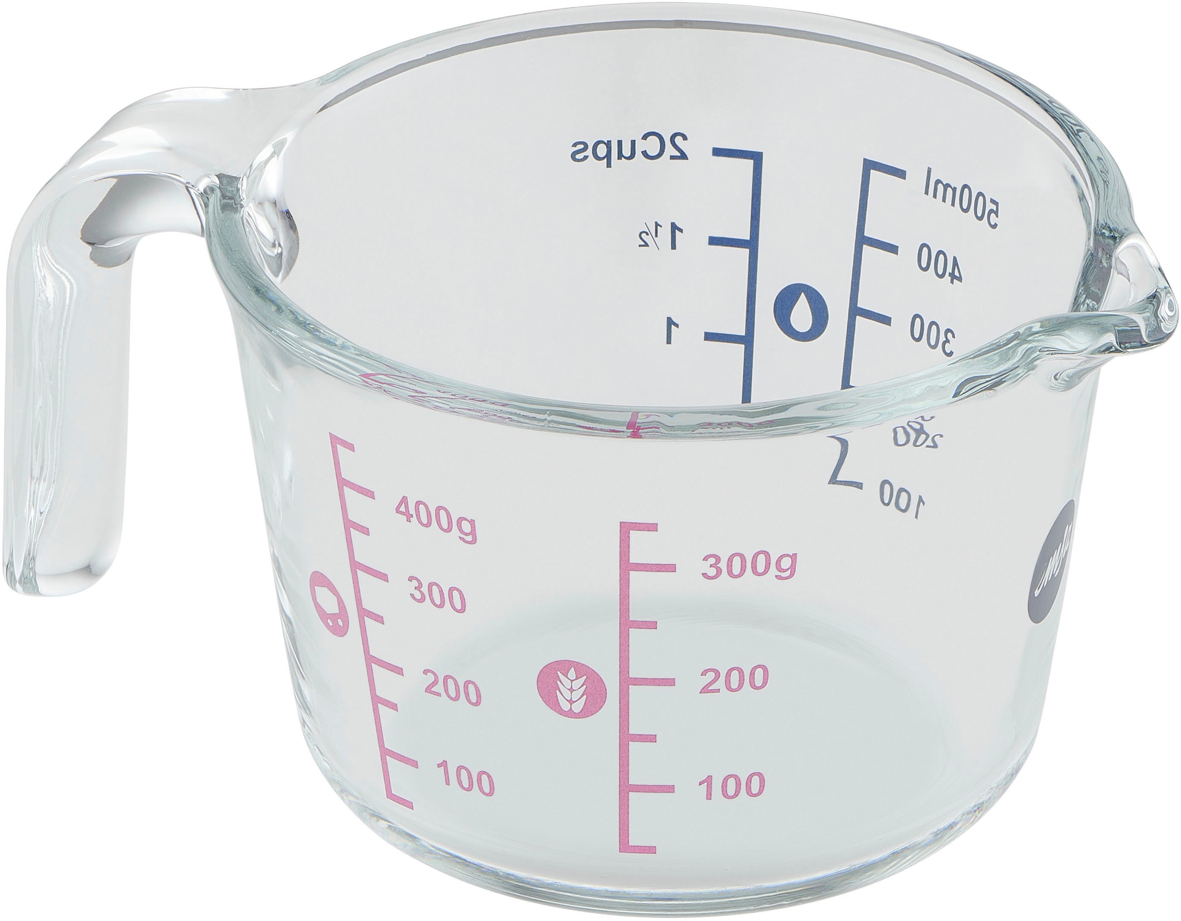 Emsa Messbecher »Prep&Bake« Glas 1 Stk. tlg. doppelte Skalierung f. feste & günstig online kaufen