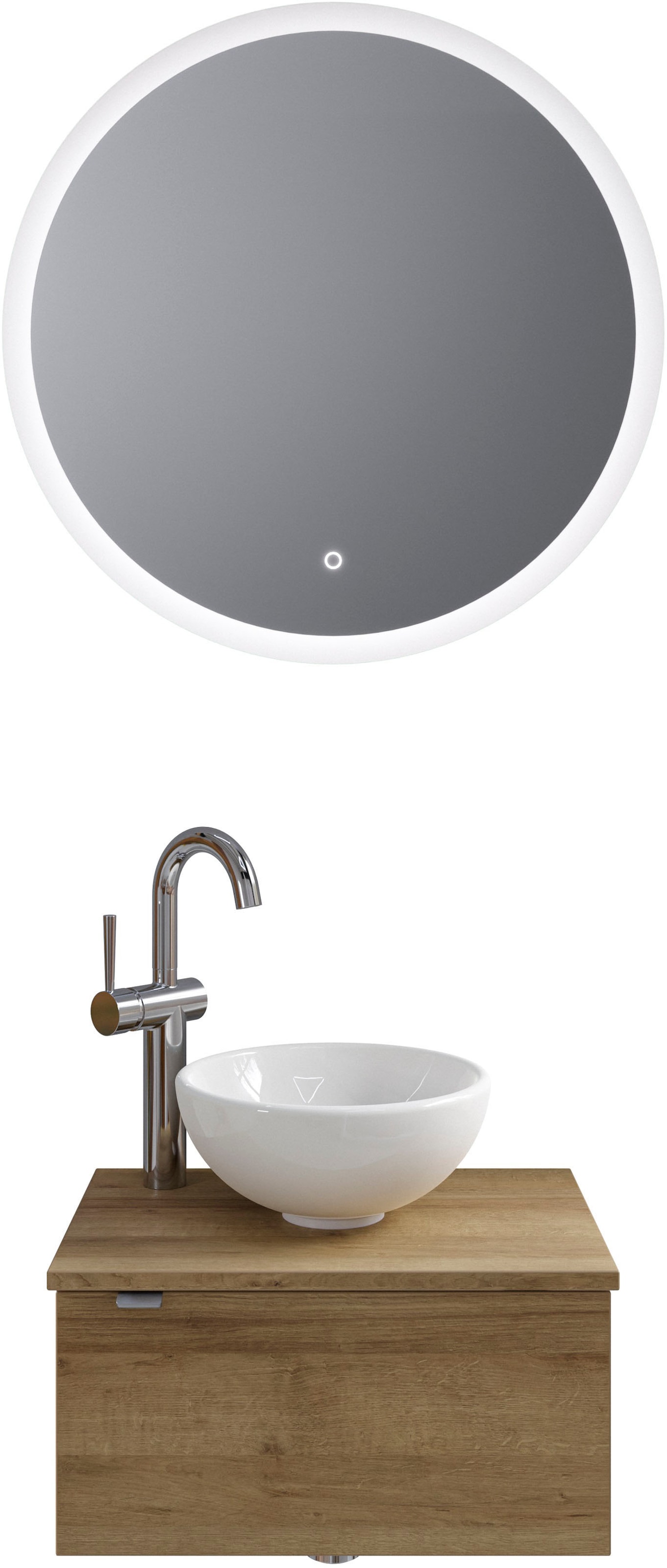 Saphir Badmöbel-Set »Serie 6915«, (4 St.), Gäste-Bad, mit LED-Spiegel und 1 günstig online kaufen