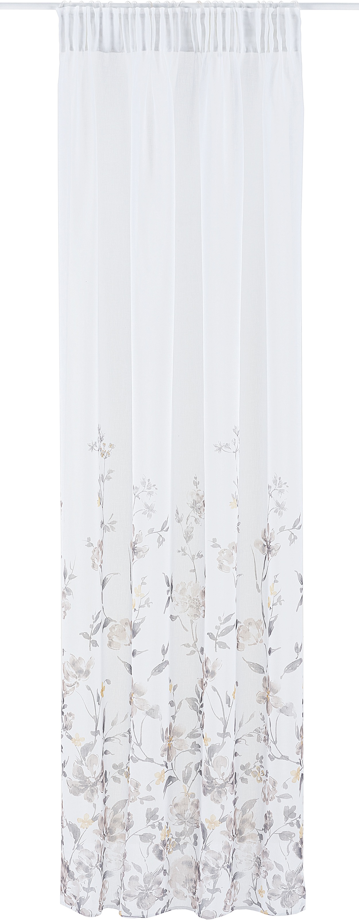 Leonique Gardine »Kaya«, (1 St.), transparent, mit Blumendesign, verschiedene Größen kaufen