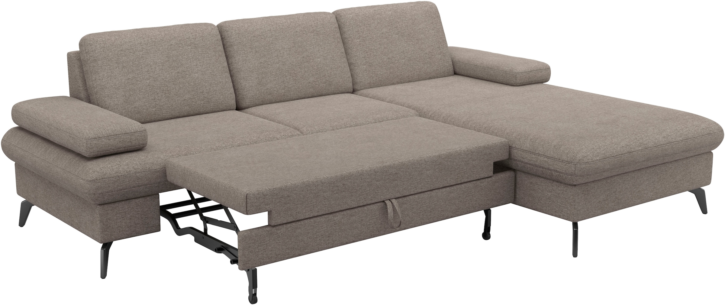 sit&more Ecksofa »Morris Jubi L-Form«, inkl. Armteilfunktion und 1 Zierkissen, wahlweise mit Bettfunktion