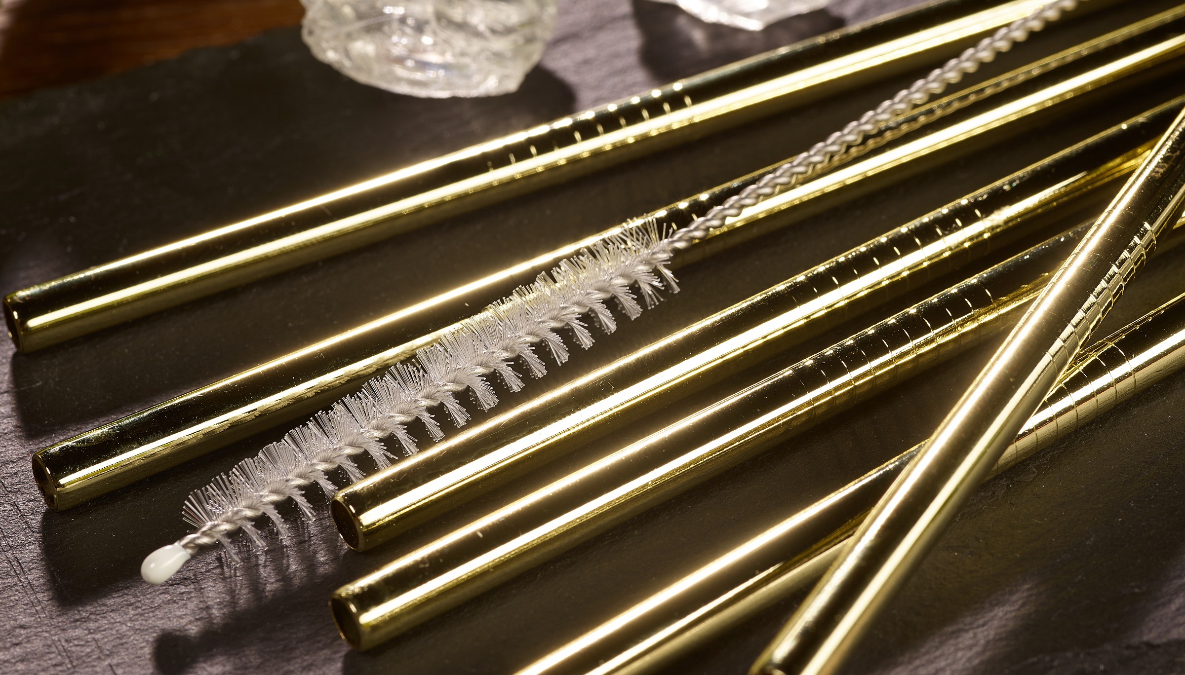 ECHTWERK Trinkhalme »Small« aus Edelstahl inkl. Reinigungsbürste, (Trinkhalm: 12cm,Bürste: 13, cm)