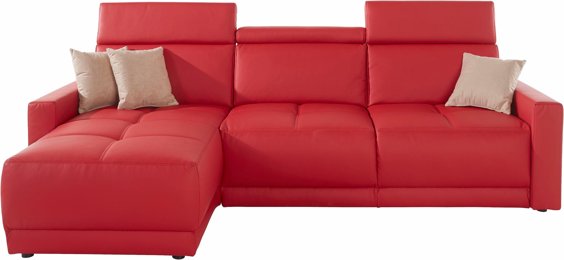 DOMO collection Ecksofa »Ava mit moderner Sitzheftung & toller Doppelnaht, günstig online kaufen