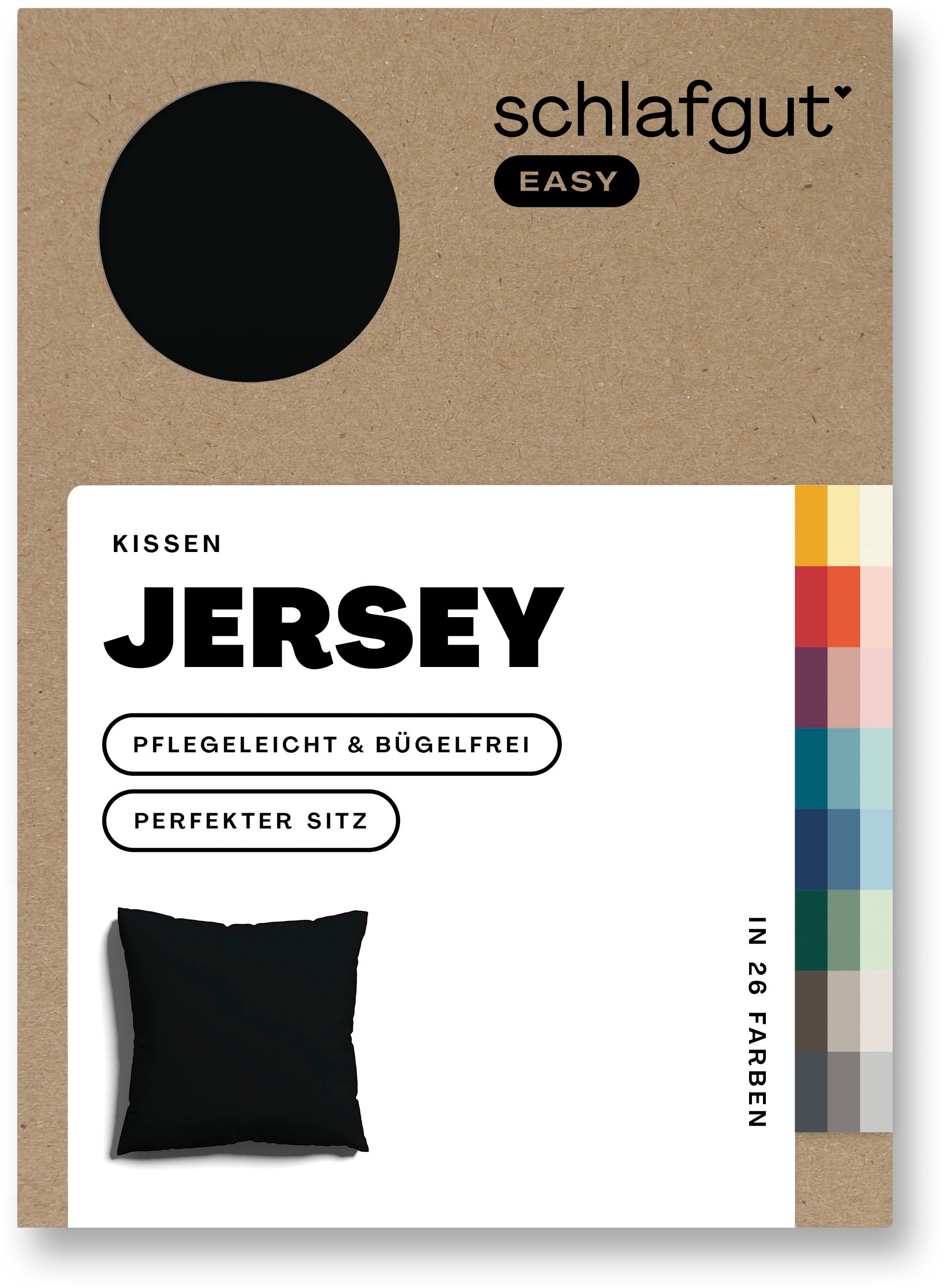 Schlafgut Kissenbezug »EASY Jersey«, (1 St.), Kissenhülle mit Reißverschluss, weich und saugfähig, Kissenbezug