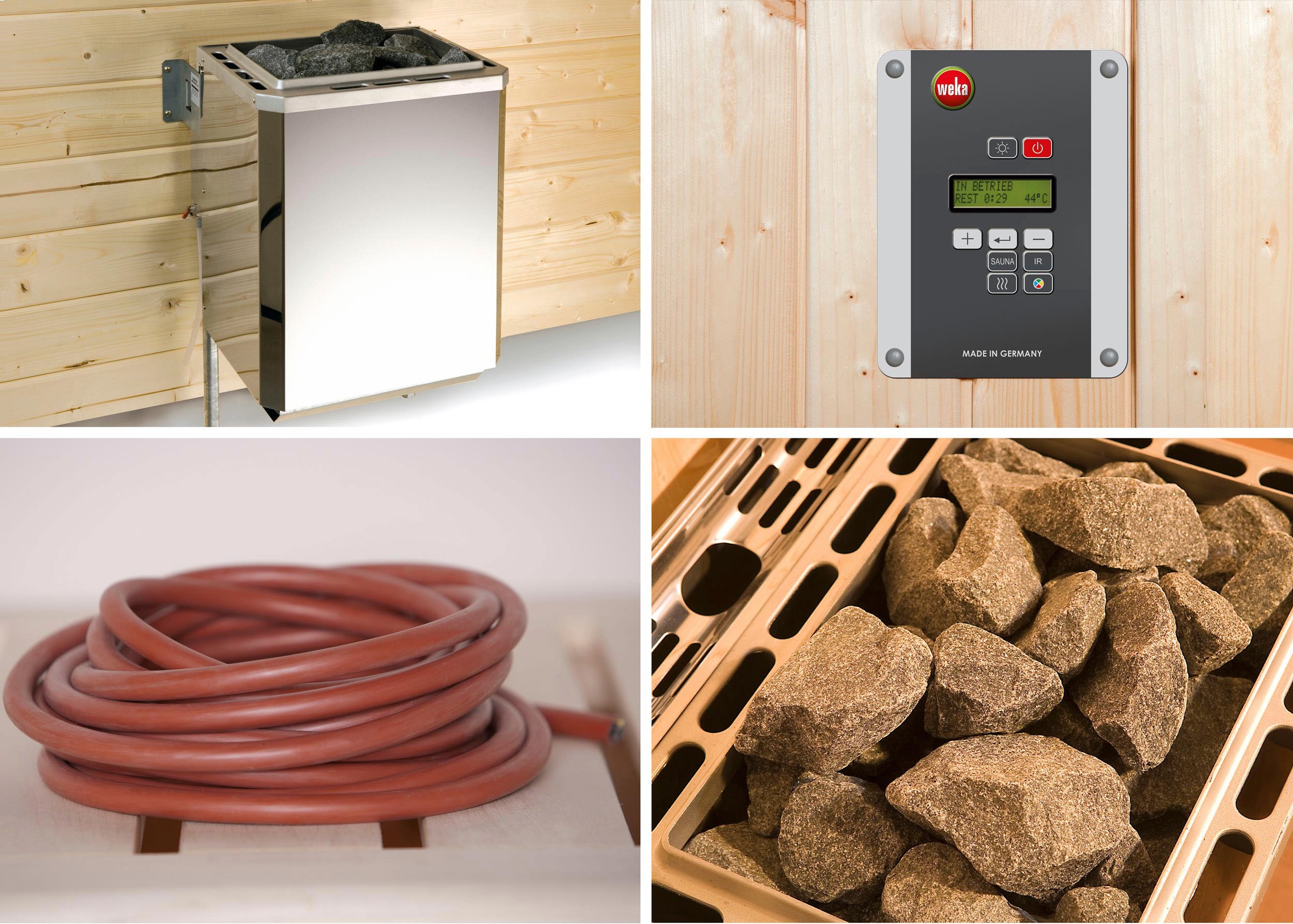 weka Sauna »Halmstad«, 7,5 kW-Ofen mit digitaler Steuerung