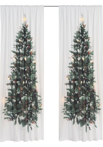 my home Vorhang »Tannenbaum/LED«, (1 St.), Blickdicht, HxB: 230x140, LED-Beleuchtung kaufen