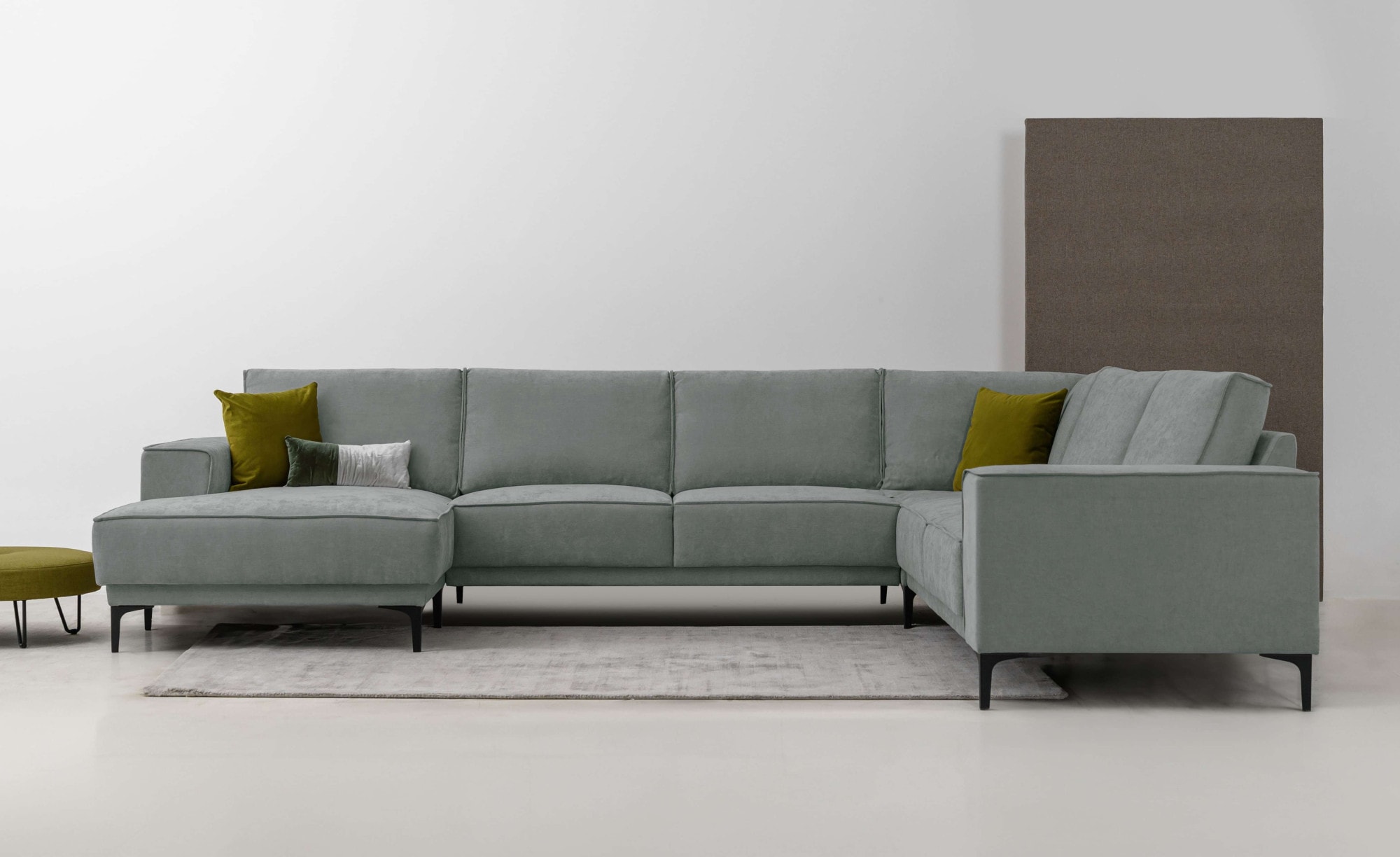 OTTO home Wohnlandschaft »XXL Sofa Oland, Struktur, Flachgewebe, Luxus-Micr günstig online kaufen