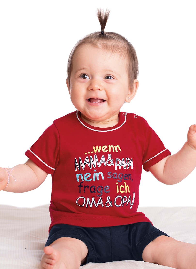 T-Shirt »TRIGEMA Shirt Feinripp Oma & Opa«