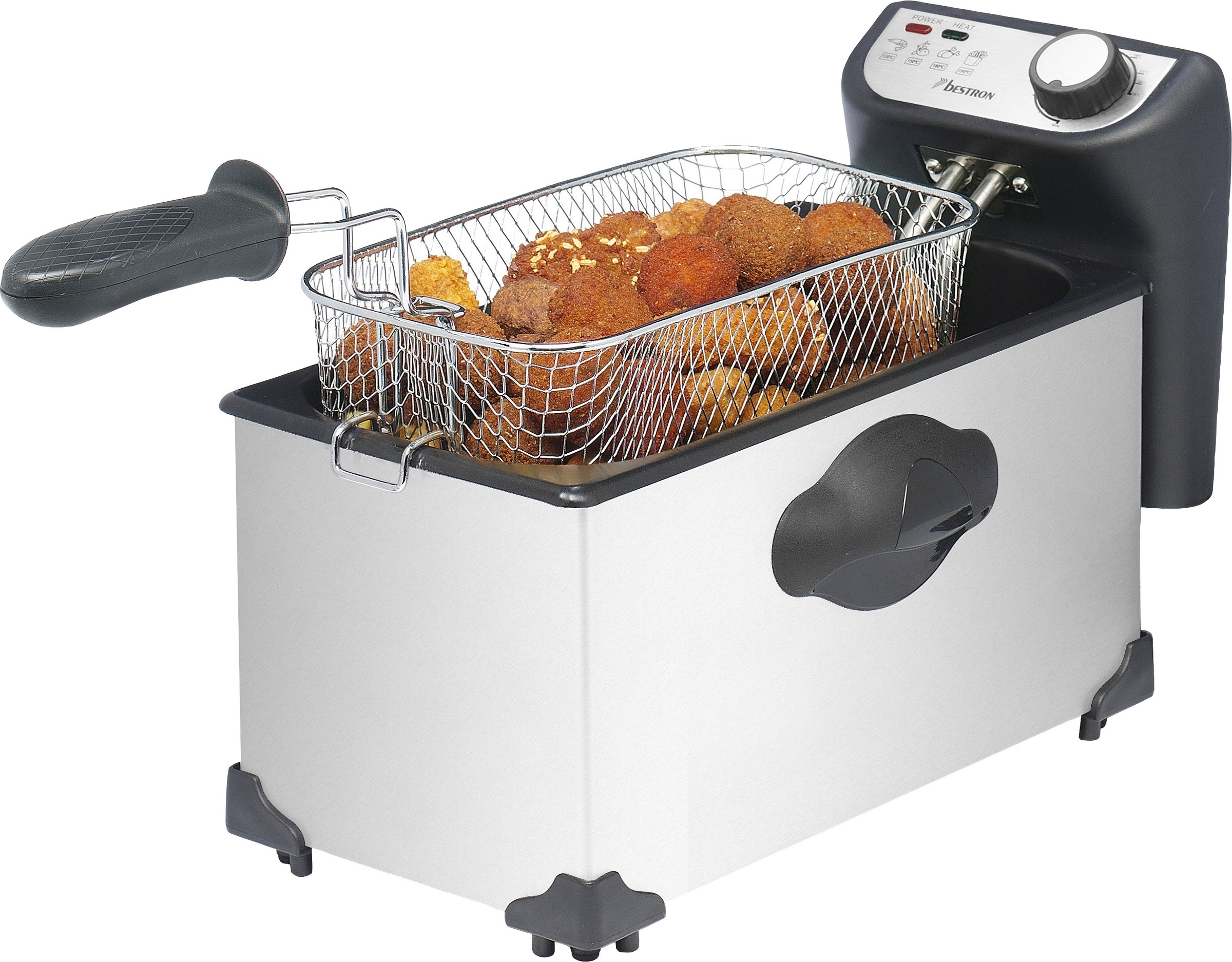 bestron Fritteuse »AF351«, 2000 W, 1 kg, 3,5 L, Kaltzonentechnologie, spülmaschinengeeignet