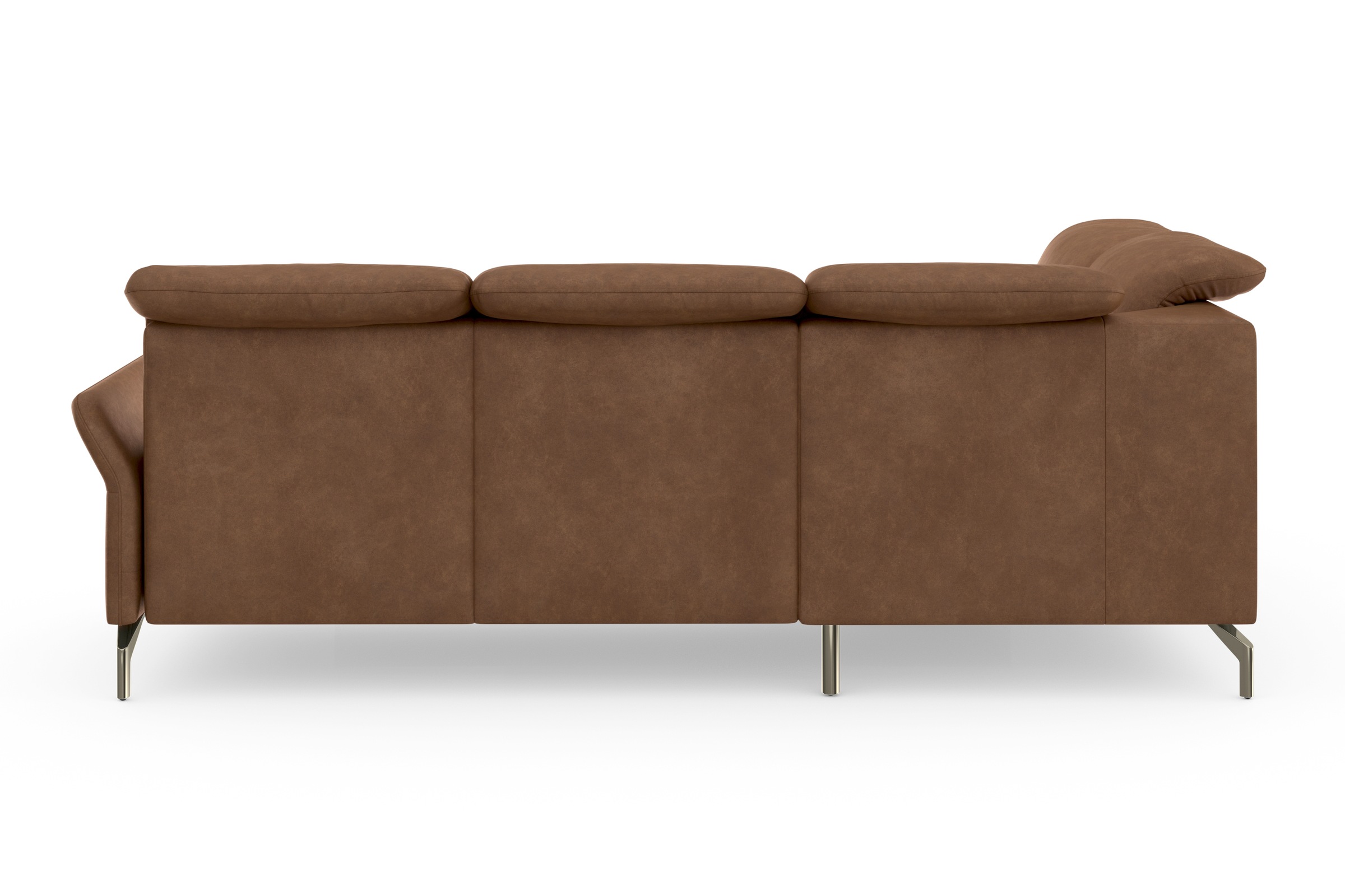 sit&more Ecksofa »Fashion L-Form«, wahlweise mit Kopfteilverstellung, Vorziehsitz, motorisch, Nickelfüße