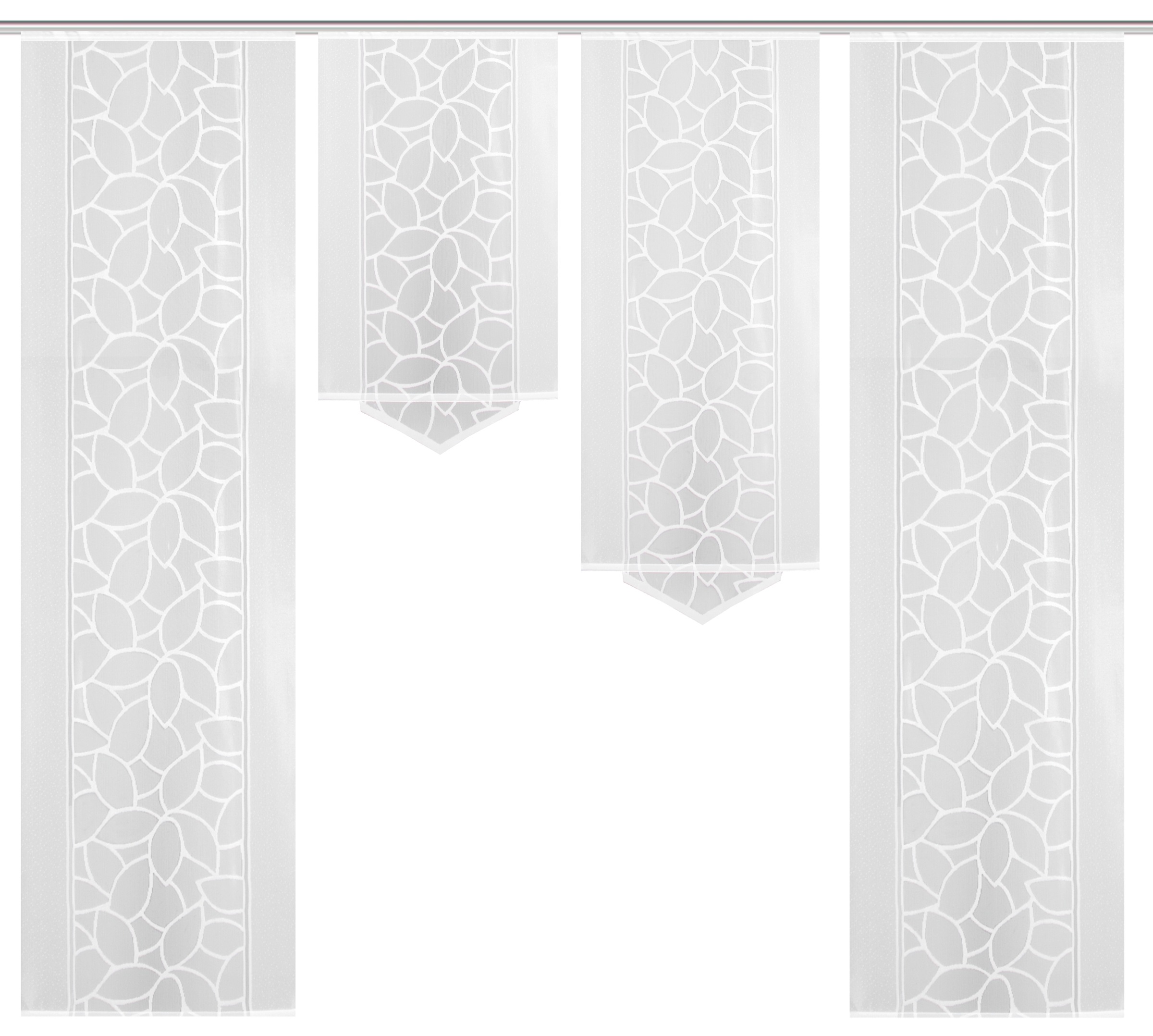 HOME WOHNIDEEN Schiebegardine »JENNA« Klettband 4 Stk. tlg. Schiebevorhang günstig online kaufen