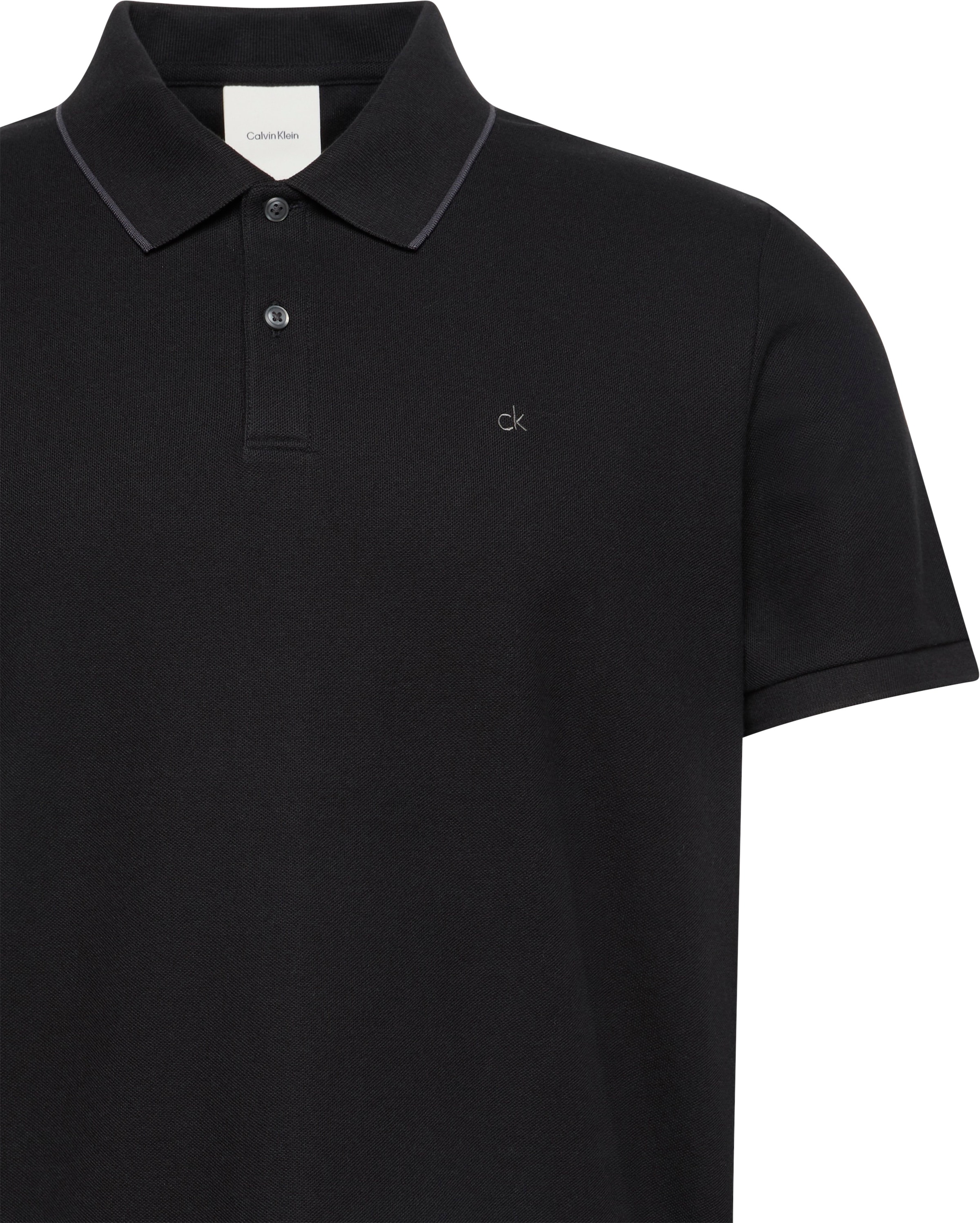 Calvin Klein Poloshirt »SS RFND PQ TPPD CLSS«, Mit Rundhalsausschnitt