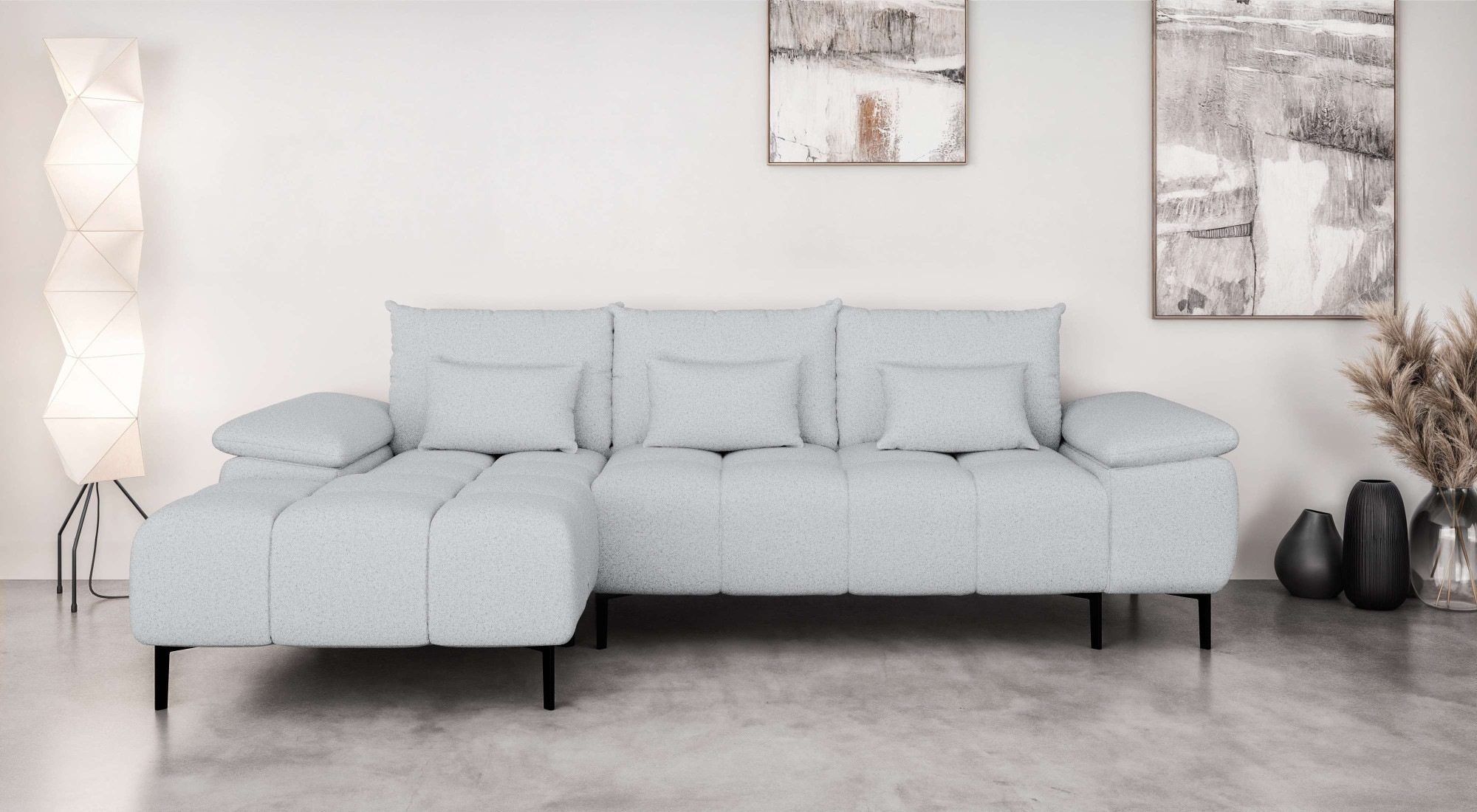 INOSIGN Ecksofa »DROMARA Schlafsofa mit Bettkasten, Maße: B/T/H 277/141/91 günstig online kaufen