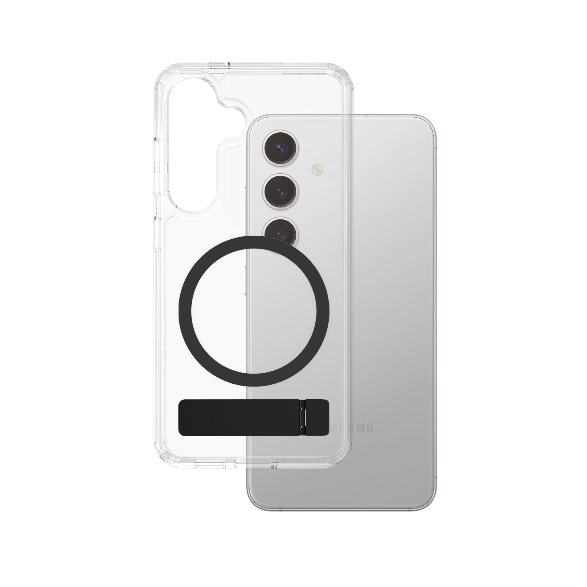 CARE by PanzerGlass Handyhülle »Magnetic QI Compatible Kickstand Case für Samsung Galaxy S25«, Backcover, Schutzhülle, Handyschutzhülle, Case, Schutzcase, stoßfest