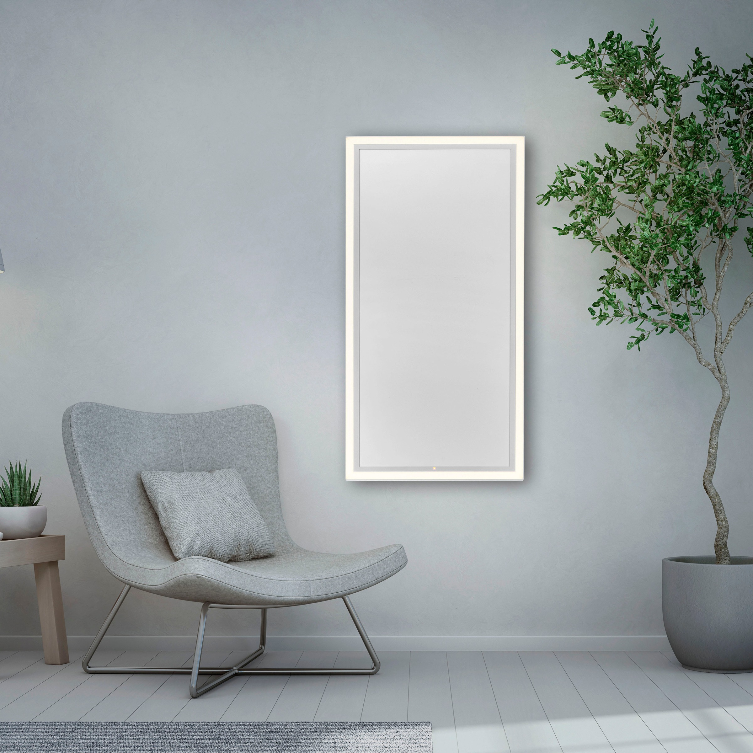 JUST LIGHT Deckenleuchte »BEROA«, 1 flammig, Leuchtmittel LED-Board | LED fest integriert, Deckenpanel mit IR-Heizung 800W, Funk Fernbed., Funkthermostat