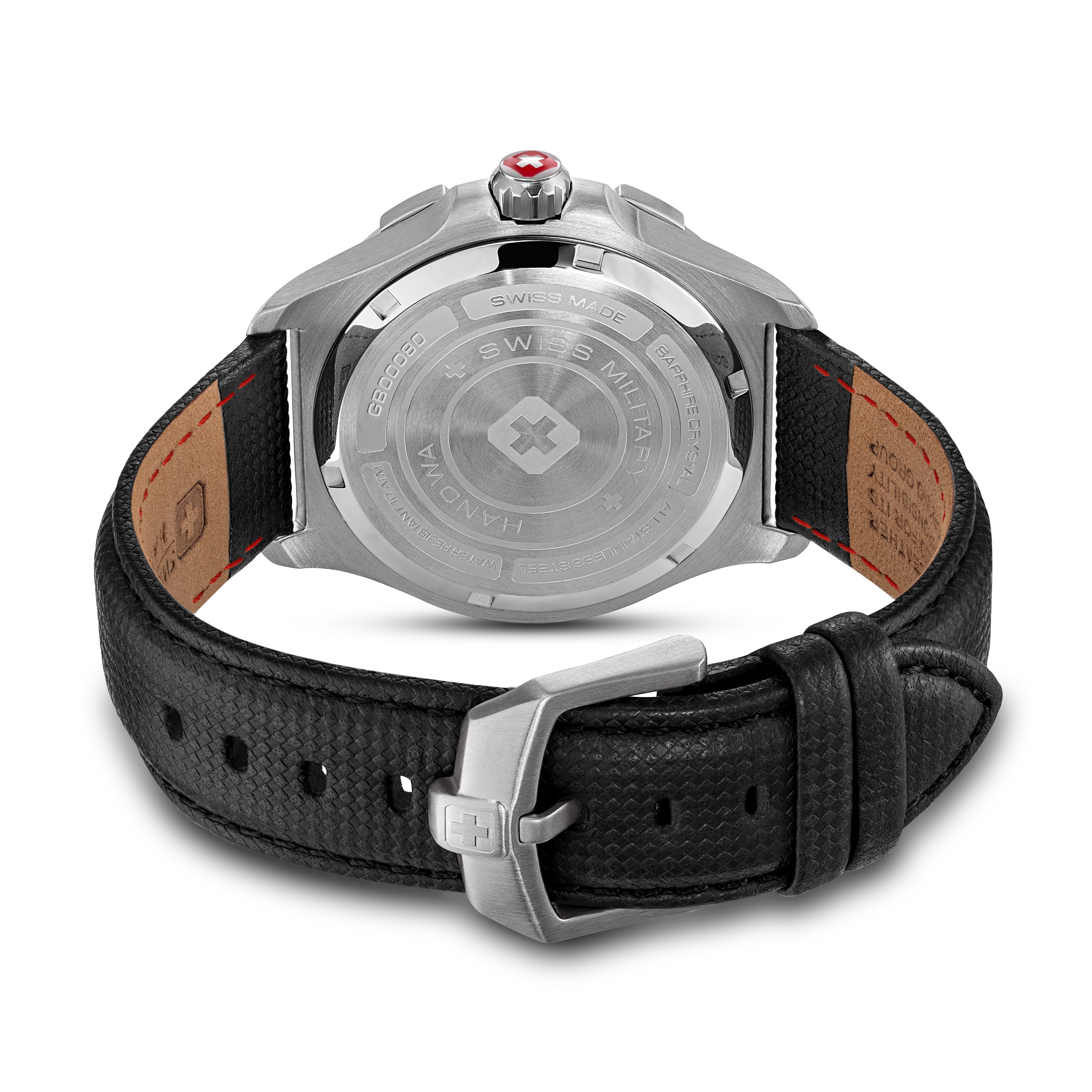 Swiss Military Hanowa Quarzuhr »Jockworth« Armbanduhr, Herrenuhr, Swiss Made, Lederarmband, analog, Tag