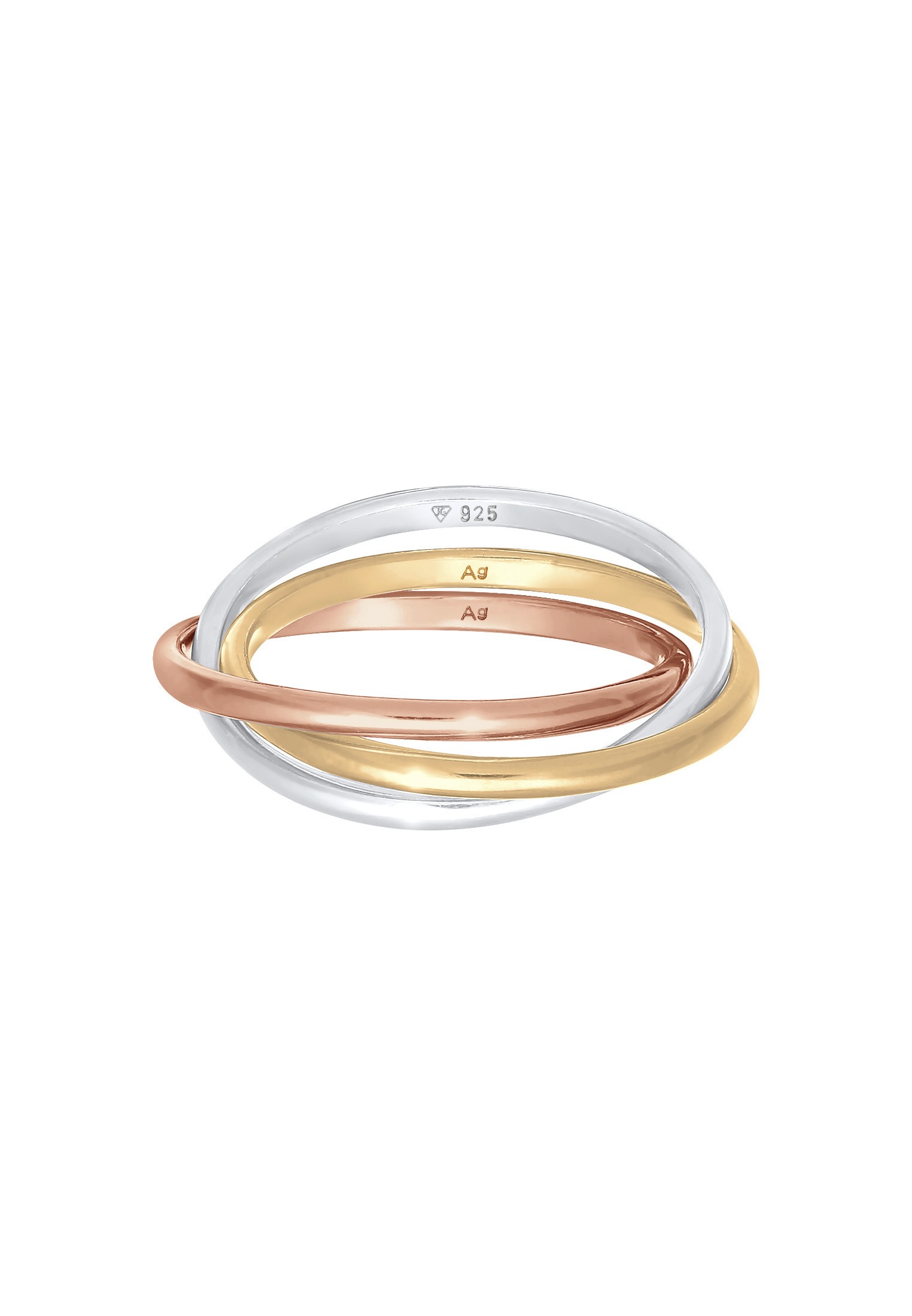 Elli Fingerring »Wickelring Trio Trini Basic 925 Silber«