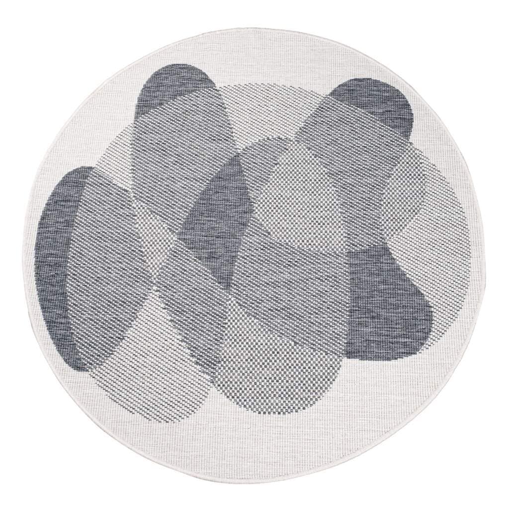 Carpet City Outdoorteppich »DUO RUG 5835«, rund, 5 mm Höhe, Wendeteppich Wetterfest In- & Outdoor, Balkon, Terrasse, Wohnzimmer