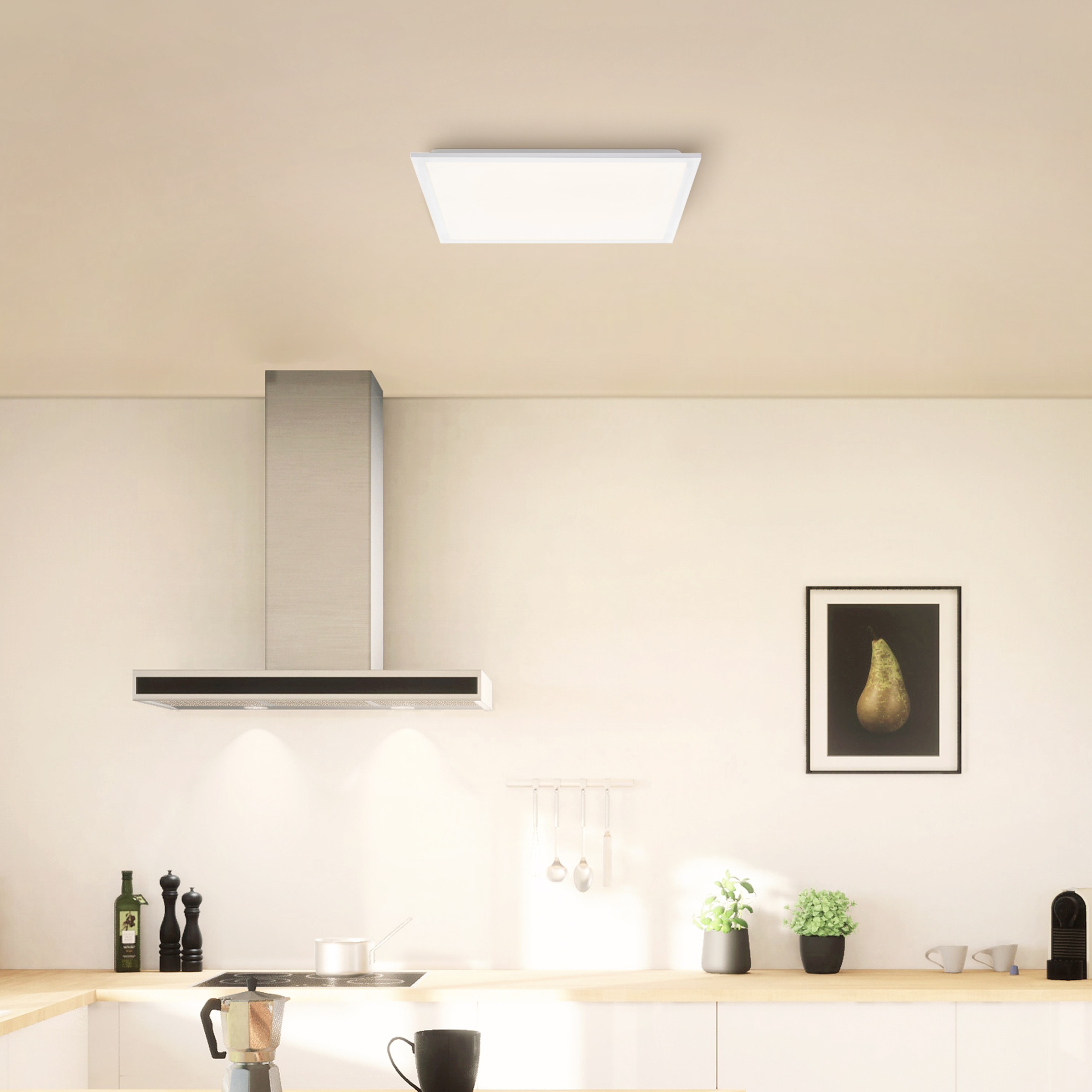 Brilliant LED Deckenleuchte »Briston«, 45 x 45 cm, 2700 lm, 2700 K, Alumini günstig online kaufen