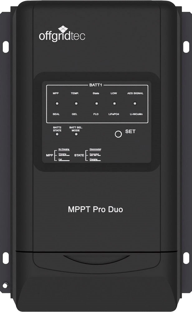 offgridtec Solarladeregler »MPPT Pro Duo Laderegler 30A/12V/24V«, mit Verpolungsschutz, Optionale Fernanzeige für zwei Batteriekreisläufe