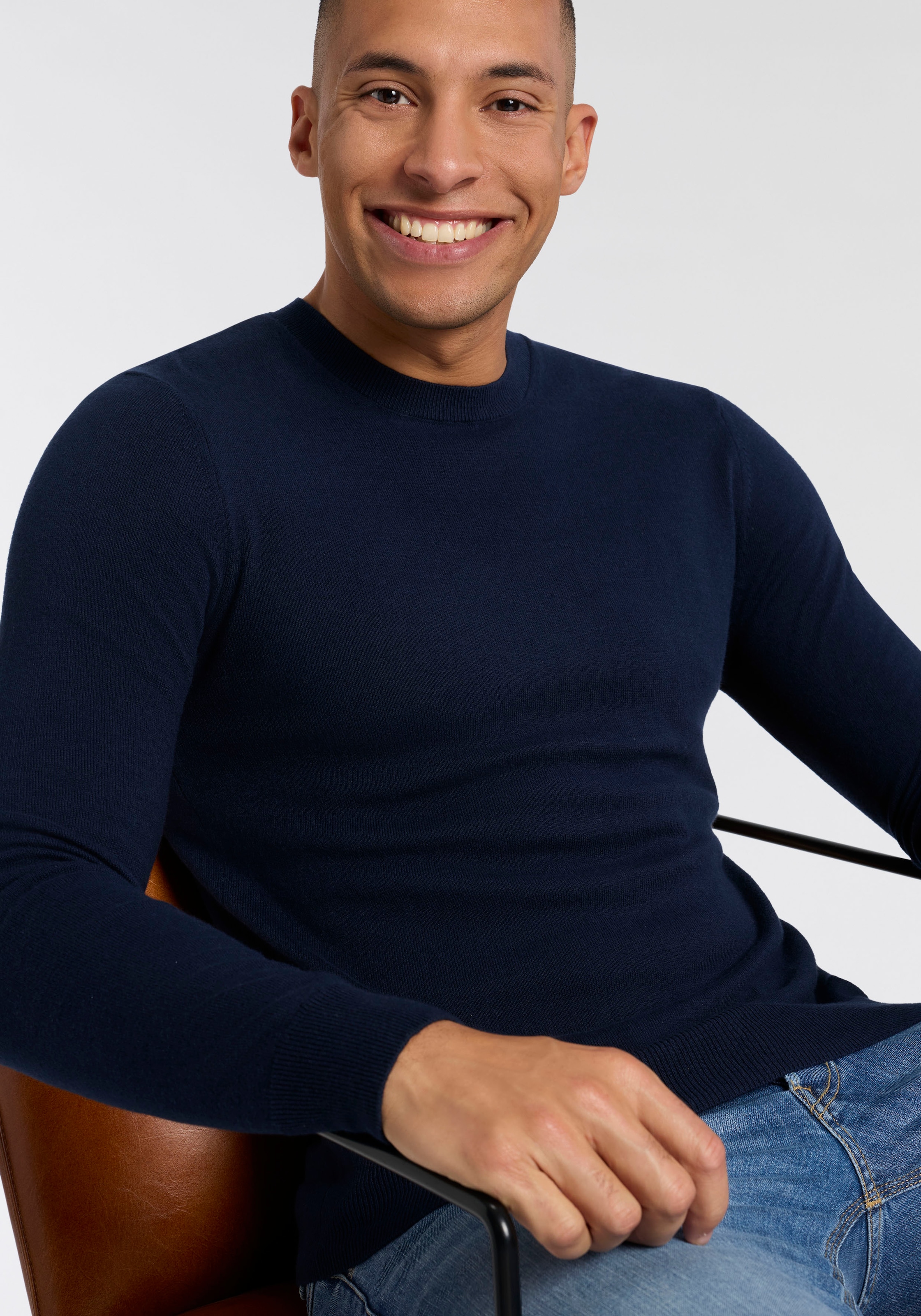 Replay Strickpullover mit Kaschmir-Anteil, Rundhals