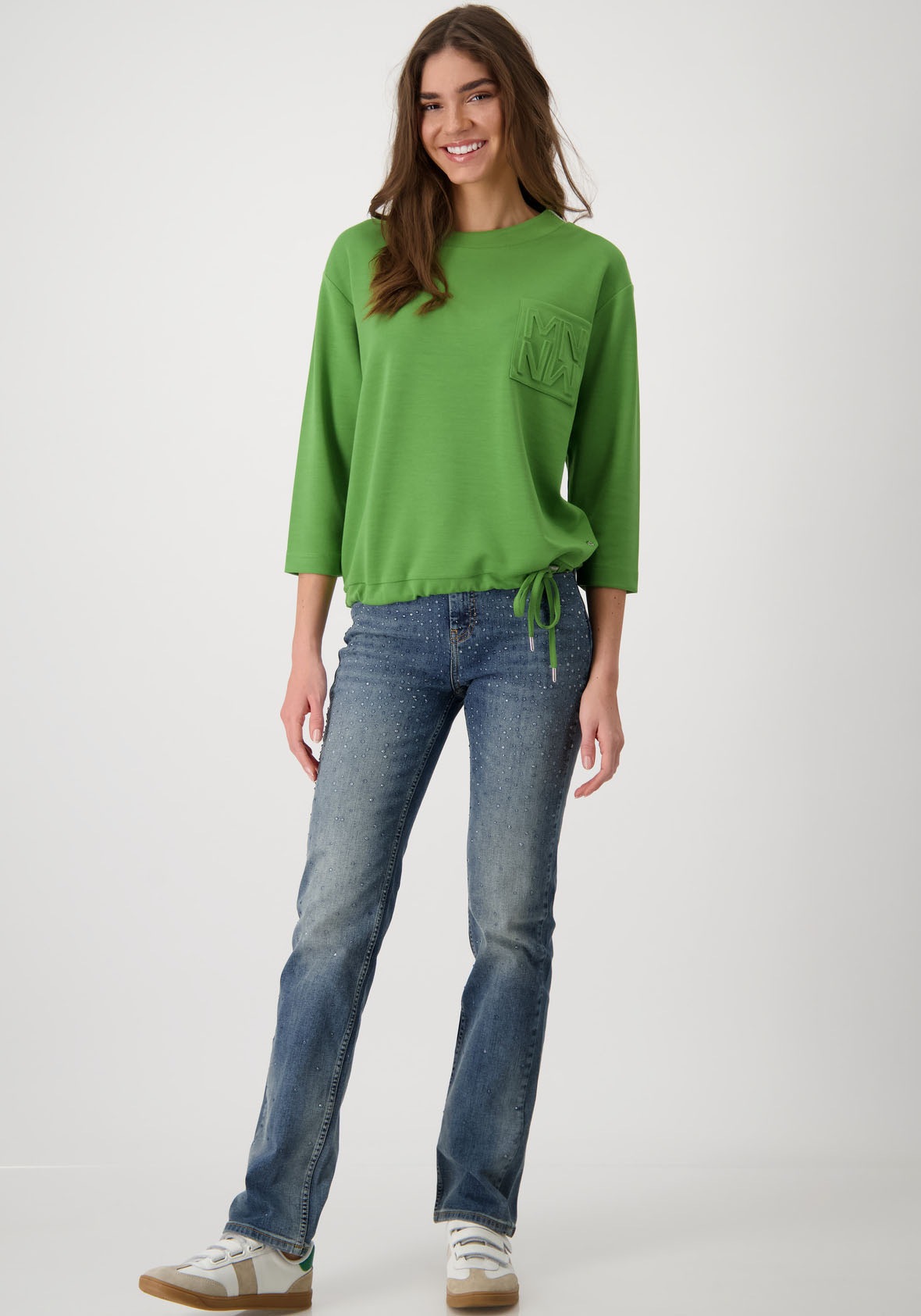 Monari Sweatshirt, mit aufgesetzter Ziertasche