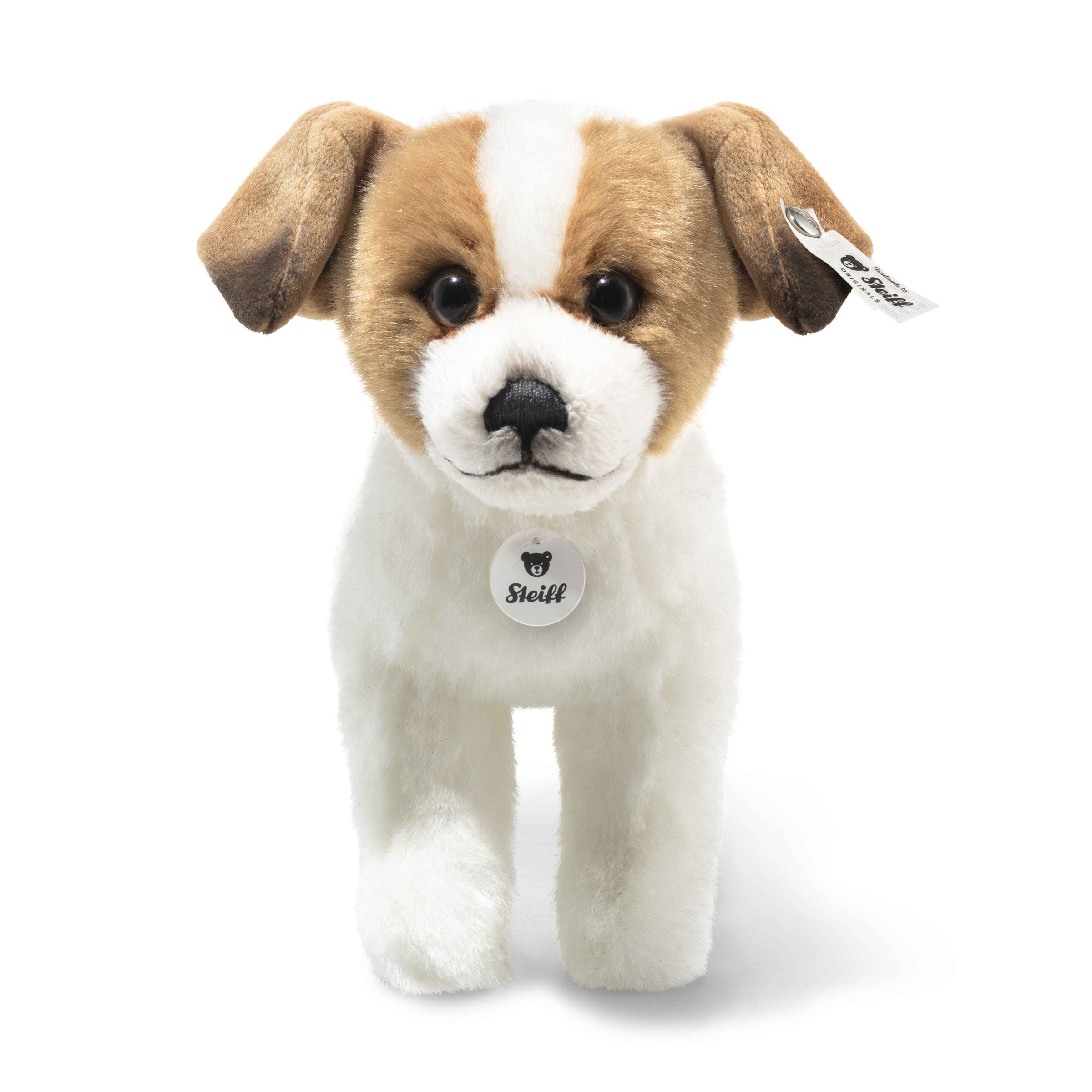 Steiff Kuscheltier »Terrie Hund, 17 cm, weiß/braun, stehend«