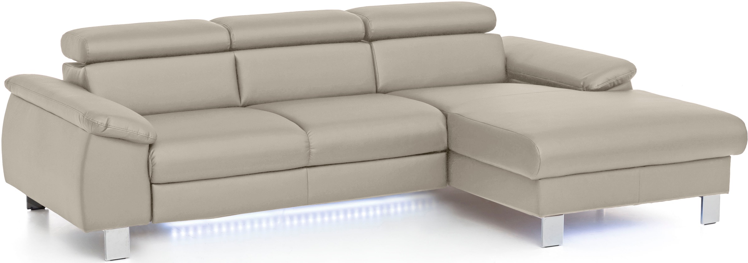 COTTA Ecksofa »Komaris L-Form, B: 244 cm« mit Kopfteilverstellung, optional günstig online kaufen