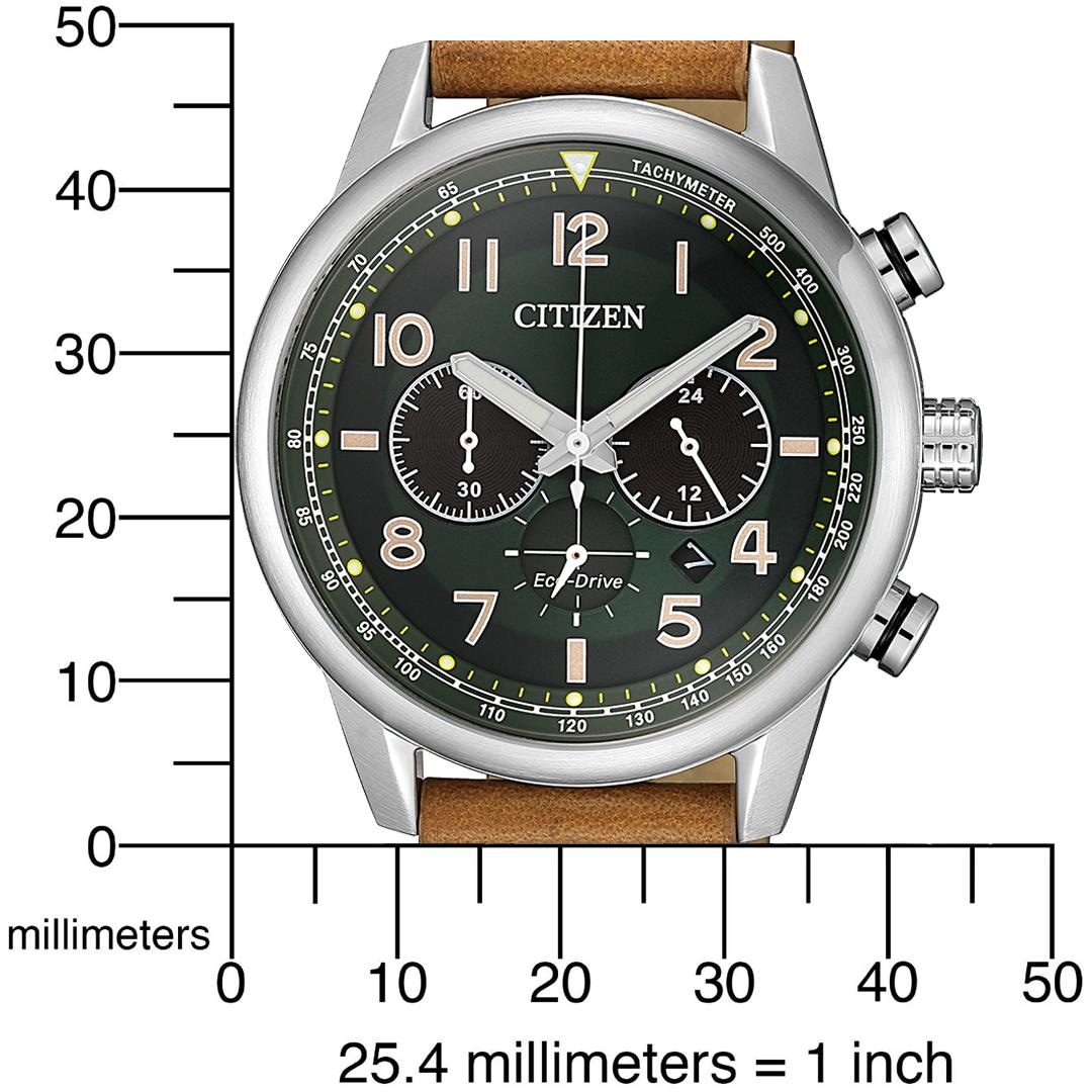 Citizen Chronograph, Armbanduhr, Herrenuhr, Solar, Datum, Stoppfunktion, Lederarmband