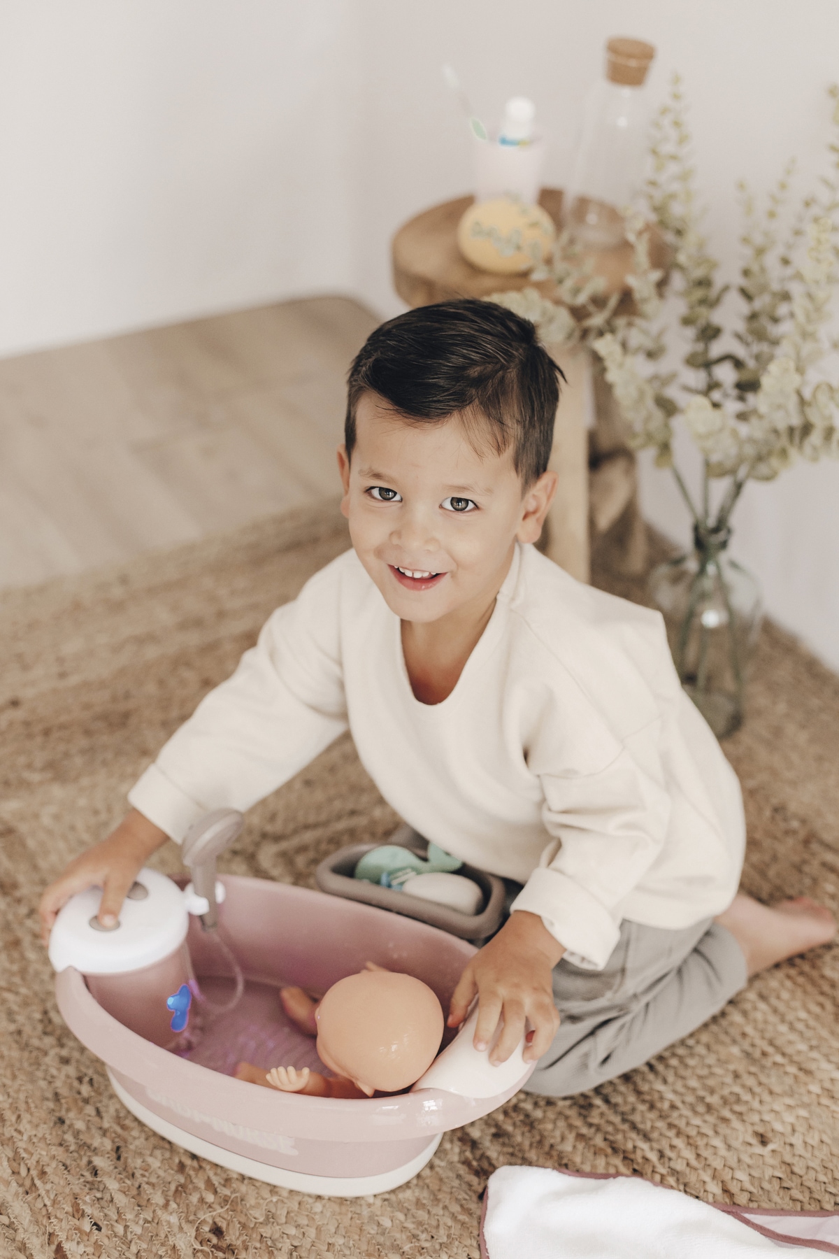 Smoby Puppen Badewanne »Baby Nurse, elektronische Puppen-Badewanne, rosa«, mit Lichteffekten