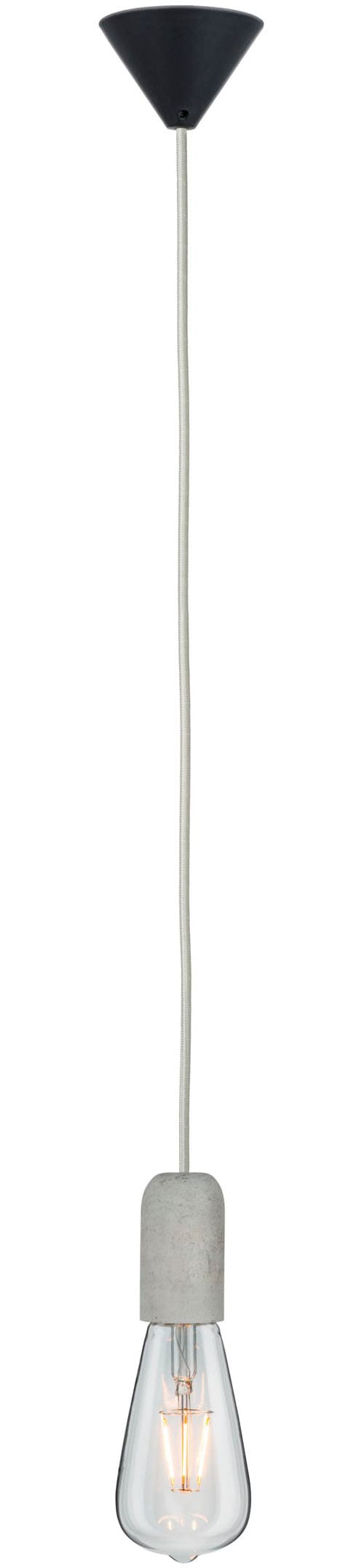 Paulmann Pendelleuchte »Neordic Jano max. 1x60W Grau/Schwarz 230V Beton/Kunststoff«, 1 flammig, Leuchtmittel E27 | ohne Leuchtmittel, E27