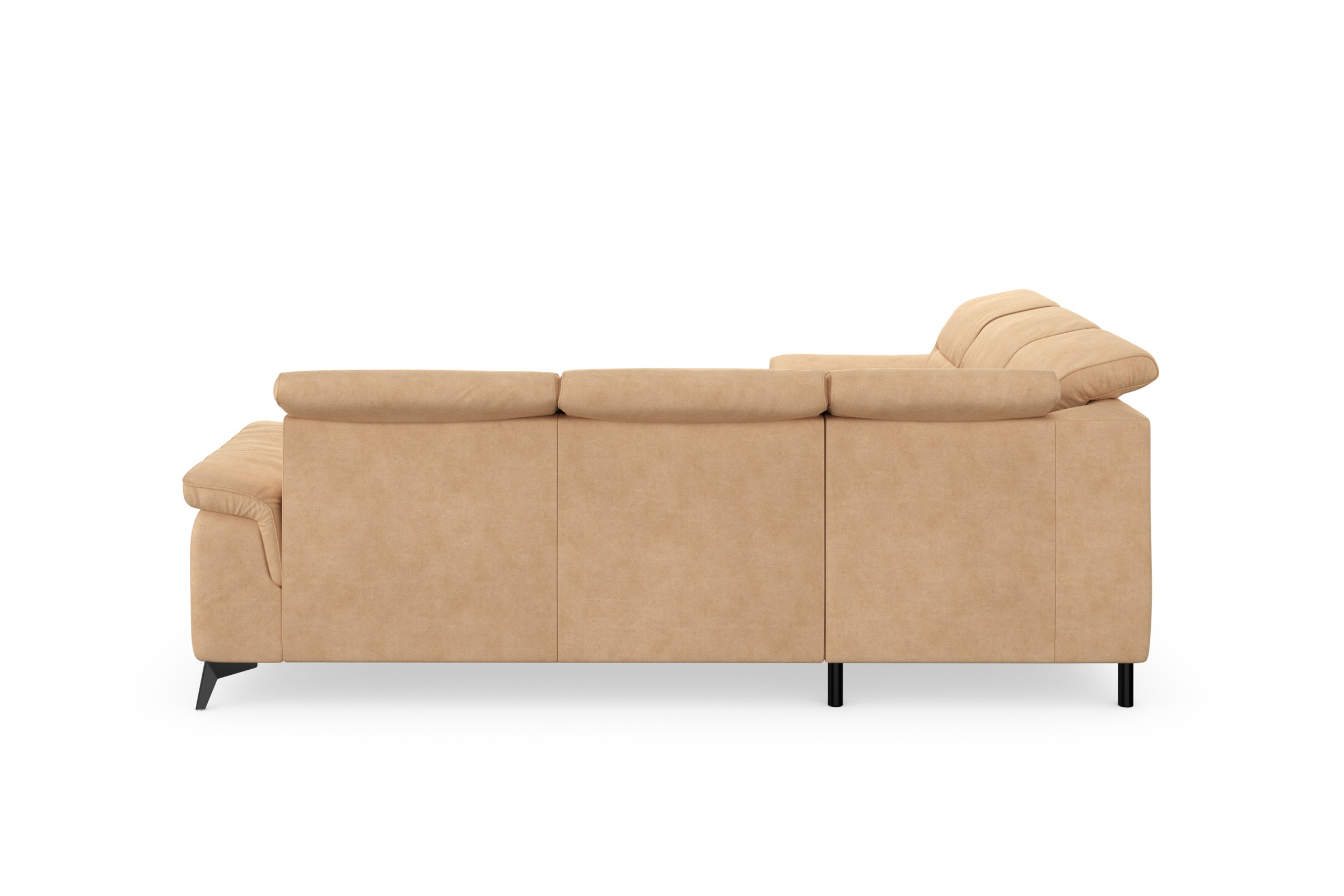 sit&more Ecksofa »Sinatra L-Form«, optinal mit Kopfteilverstellung und Armteilfunktion, Metallfüße