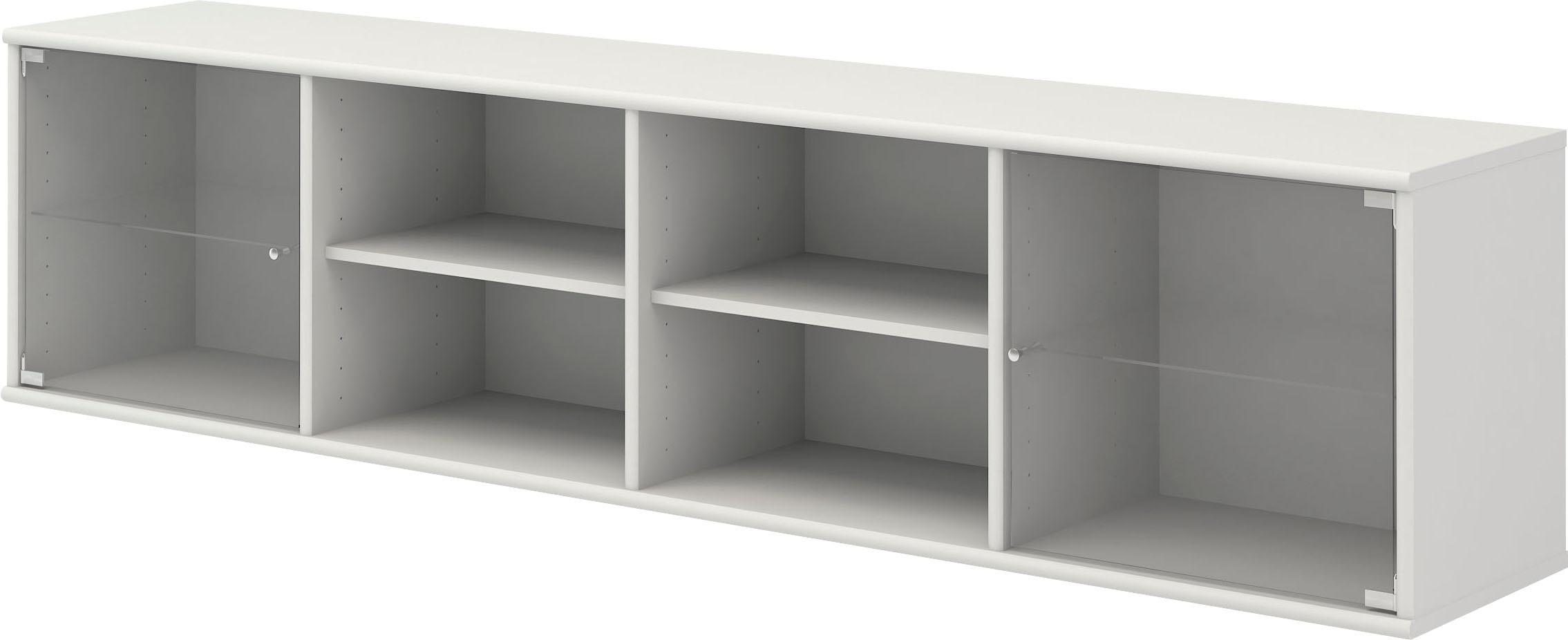 Hammel Furniture Regal »Mistral, Hochwertig Lowboard, hängend/stehend montierbar«, mit zwei Glastüren, B: 177 cm, lowboard, anpassungsbar Designmöbel