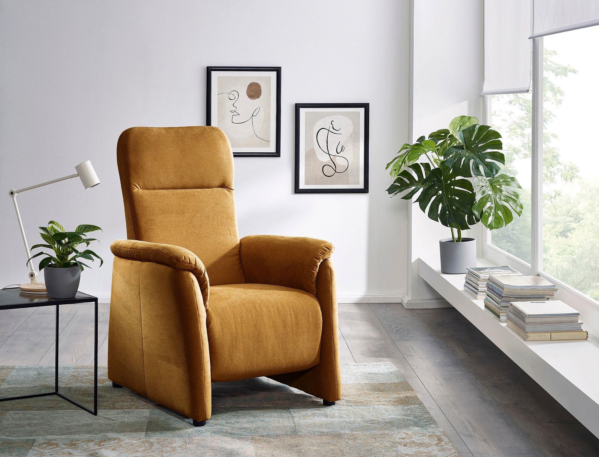CALIZZA INTERIORS Relaxsessel »Topas«, inklusiver stufenloser Kopfteilverstellung und mit Verstellung