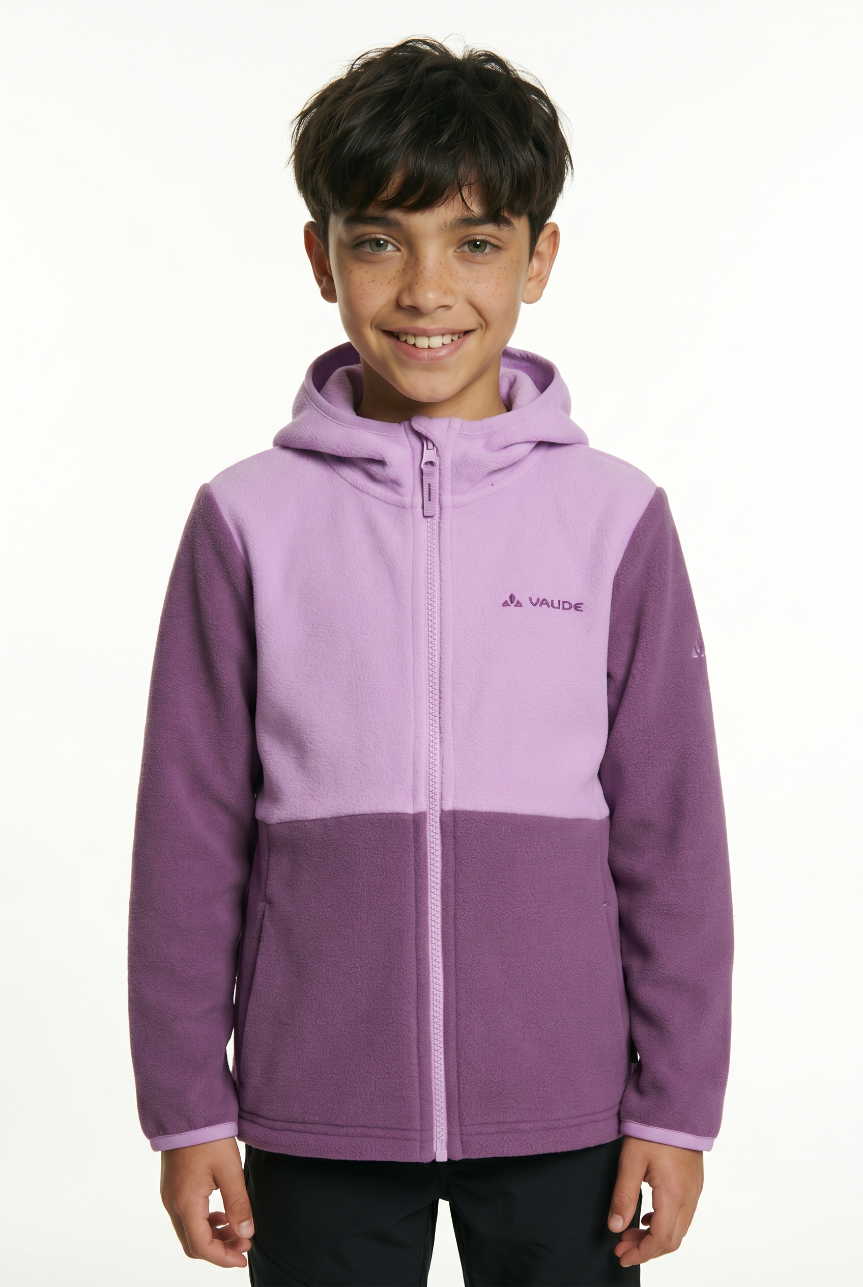 VAUDE Kapuzenfleecejacke »Kids Pulex Hooded Jacket II« mit Kapuze mit Kapuze, atmungsaktives Material, mit Eingrifftaschen