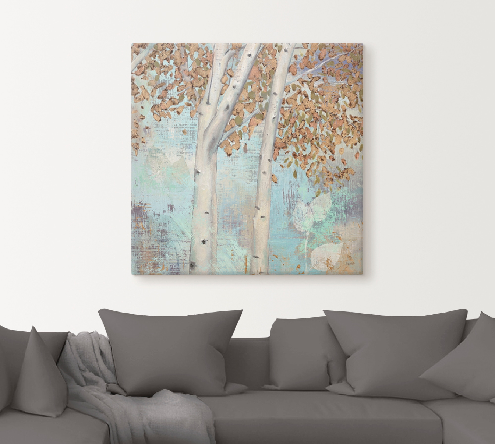 Artland Wandbild »Goldener Wald II«, Bäume, (1 St.), als Leinwandbild, Post günstig online kaufen