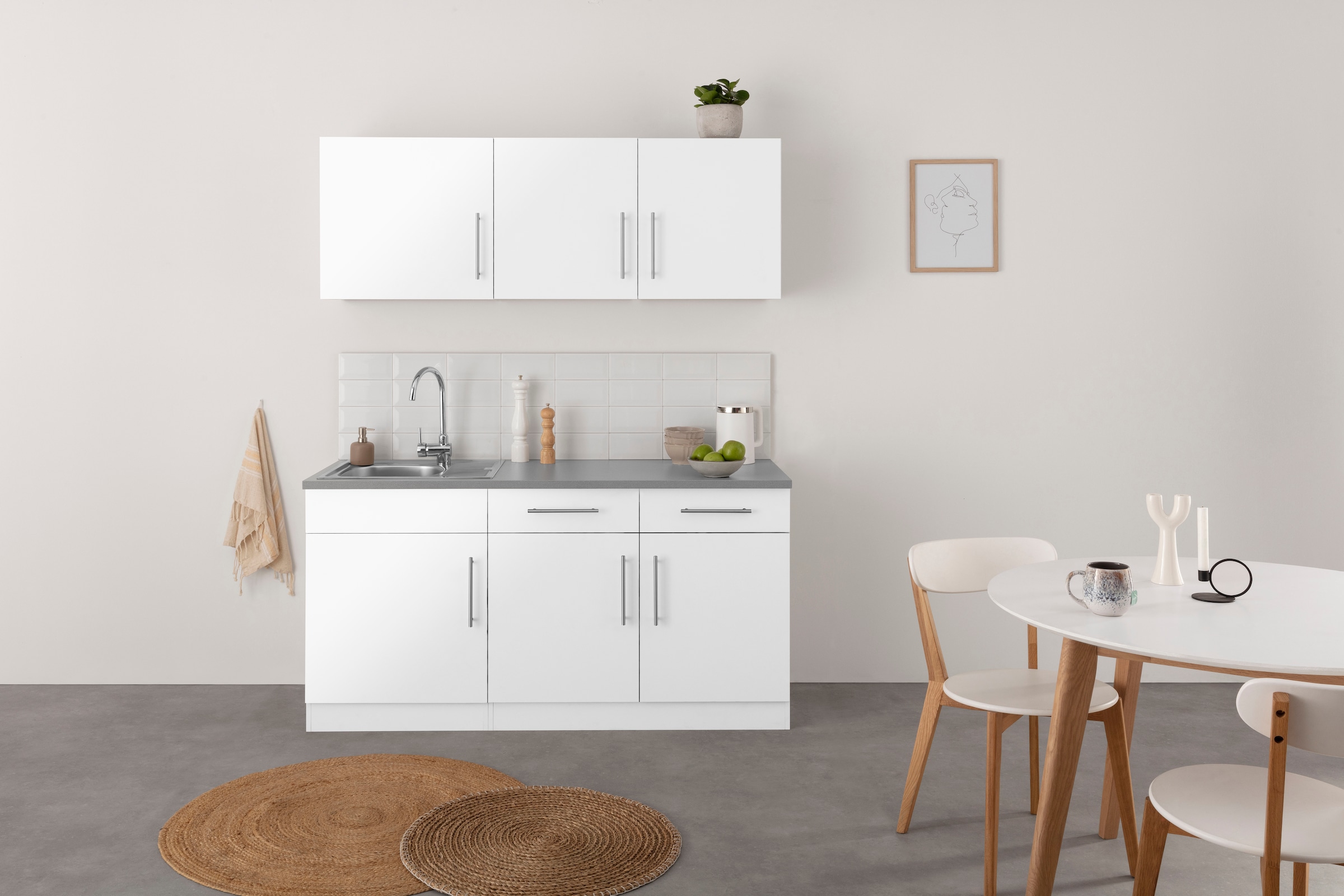 wiho Küchen Pantryküche »Cali«, ohne E-Geräte, Breite 160 cm